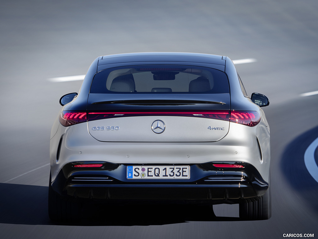 2022 Mercedes-Benz EQS 580 4MATIC AMG-Line Edition 1 (Color: High-Tech Silver / Obsidian Black) - Rear