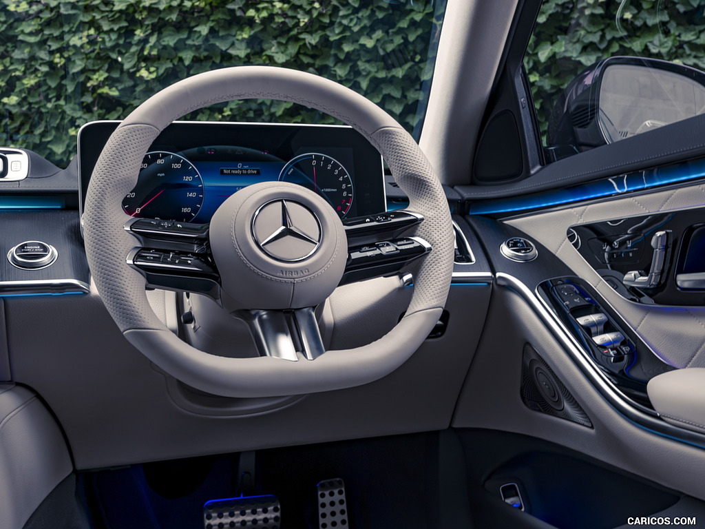 2022 Mercedes-Benz S 580 e L Plug-In Hybrid (UK-Spec) - Interior, Steering Wheel