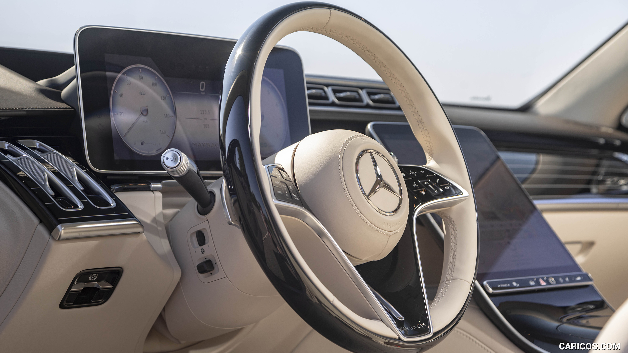 2022 Mercedes-Maybach S 680 4MATIC (US-Spec) - Interior, Steering Wheel, #55 of 173