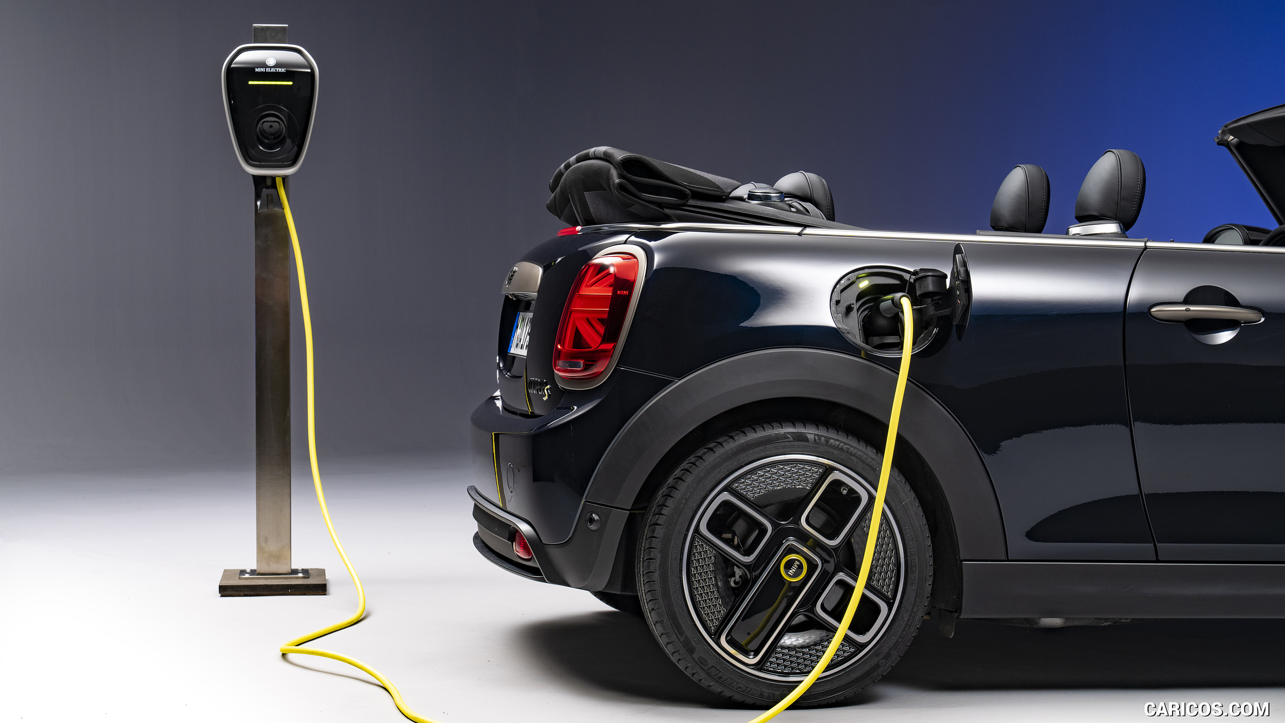 2023 MINI Cooper SE Convertible (Color: Enigmatic Black) - Charging Connector, #219 of 225