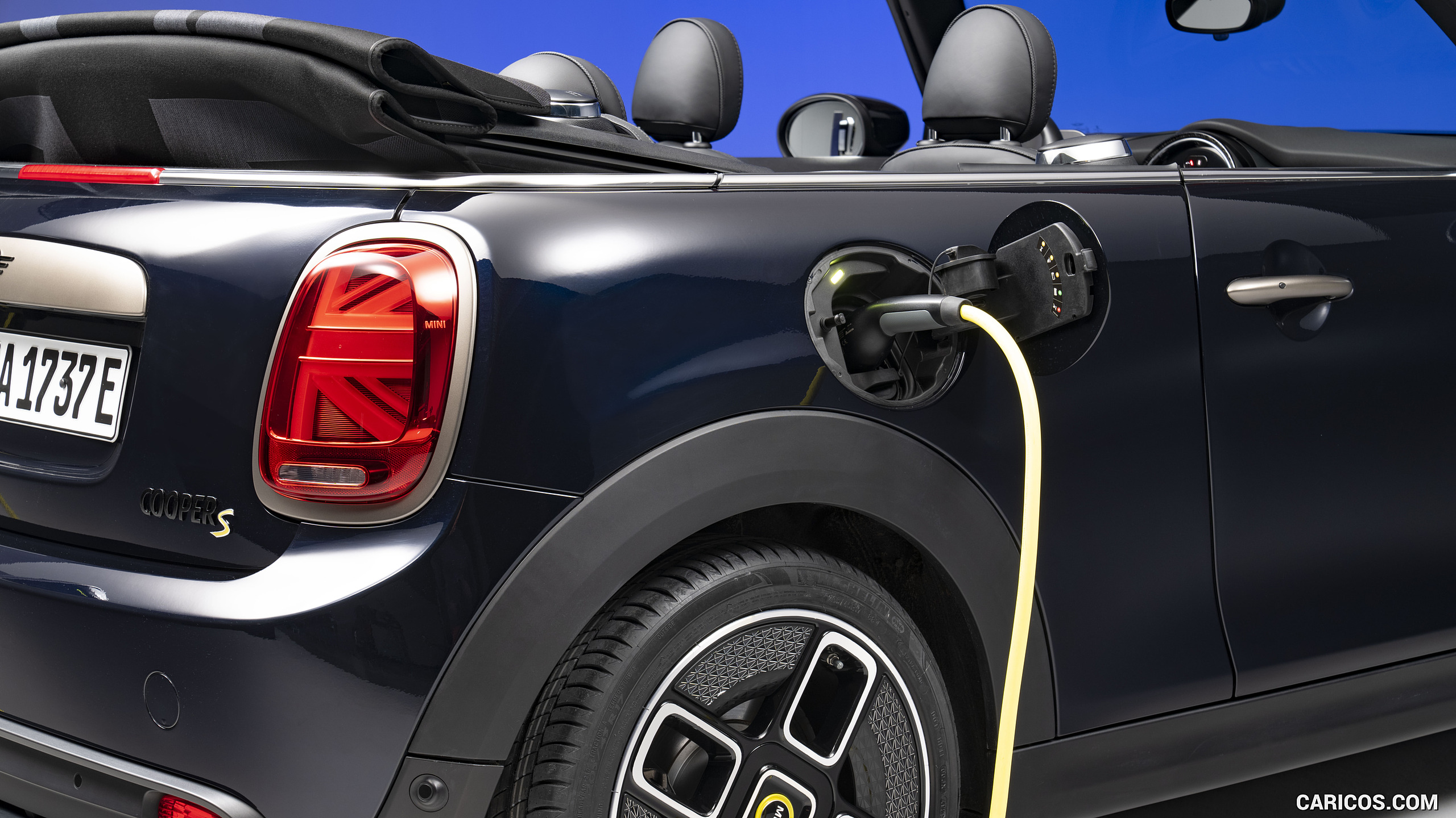 2023 MINI Cooper SE Convertible (Color: Enigmatic Black) - Charging Connector, #220 of 225