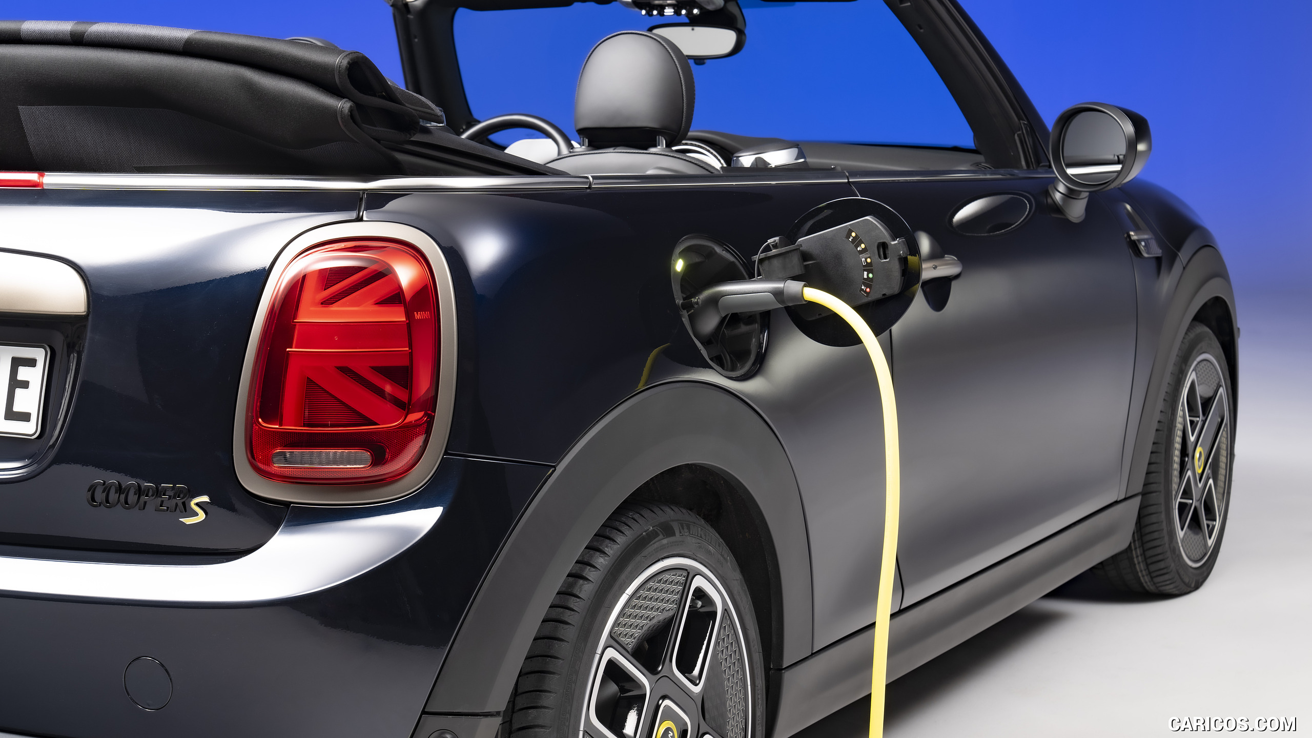 2023 MINI Cooper SE Convertible (Color: Enigmatic Black) - Charging Connector, #221 of 225