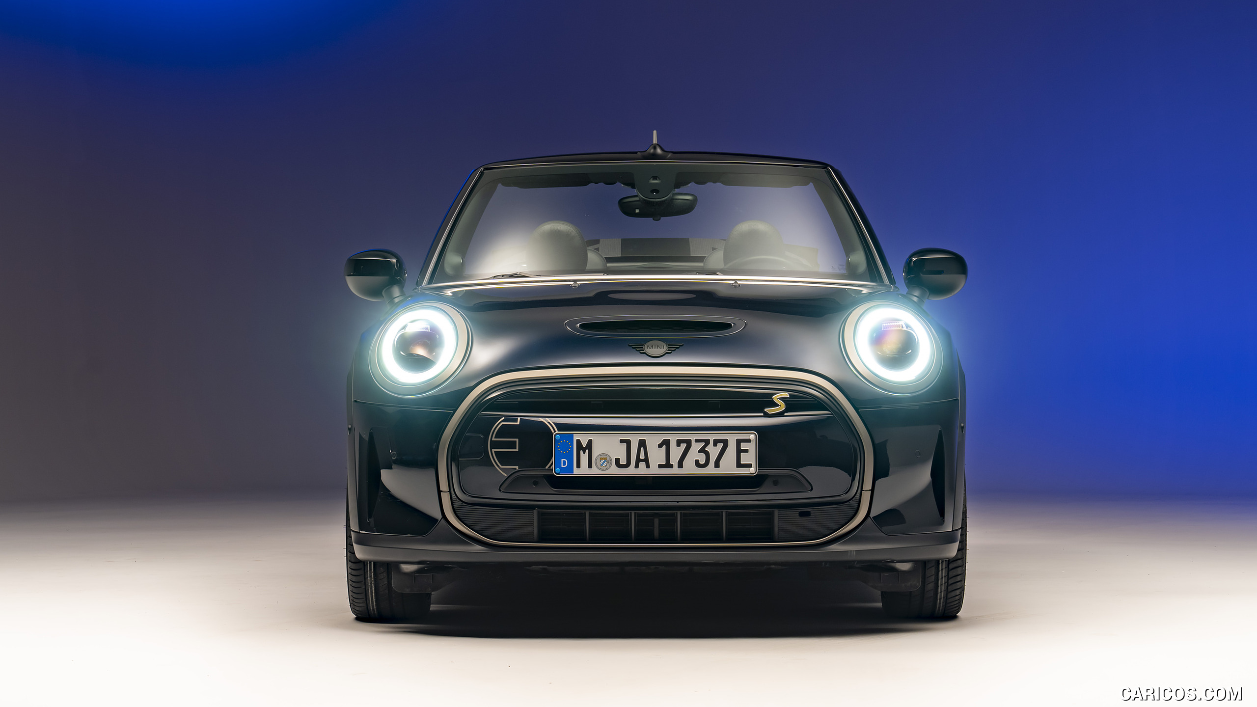 2023 MINI Cooper SE Convertible (Color: Enigmatic Black) - Front, #206 of 225