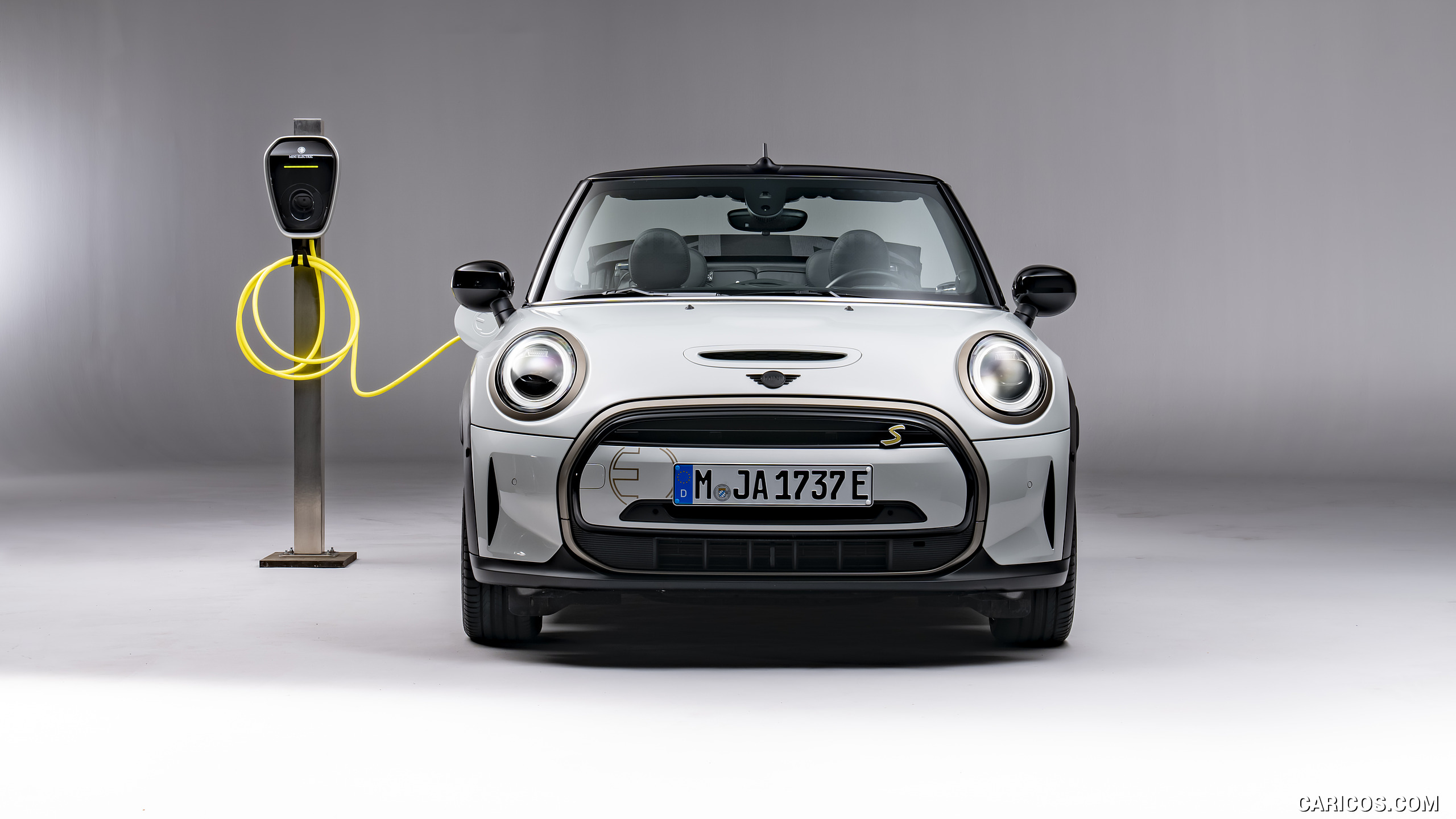 2023 MINI Cooper SE Convertible (Color: White Silver) - Front, #187 of 225