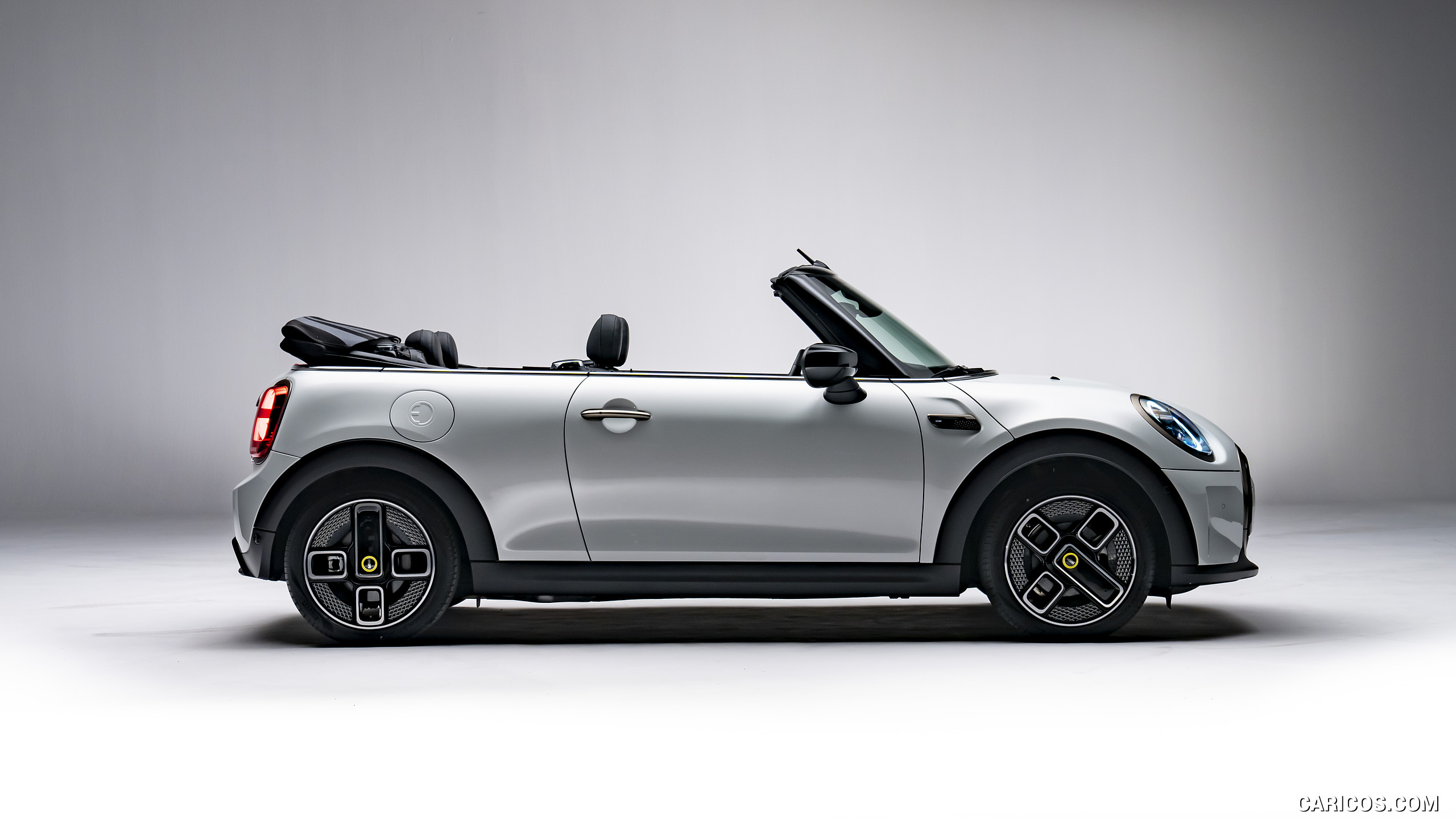 2023 MINI Cooper SE Convertible (Color: White Silver) - Side, #183 of 225