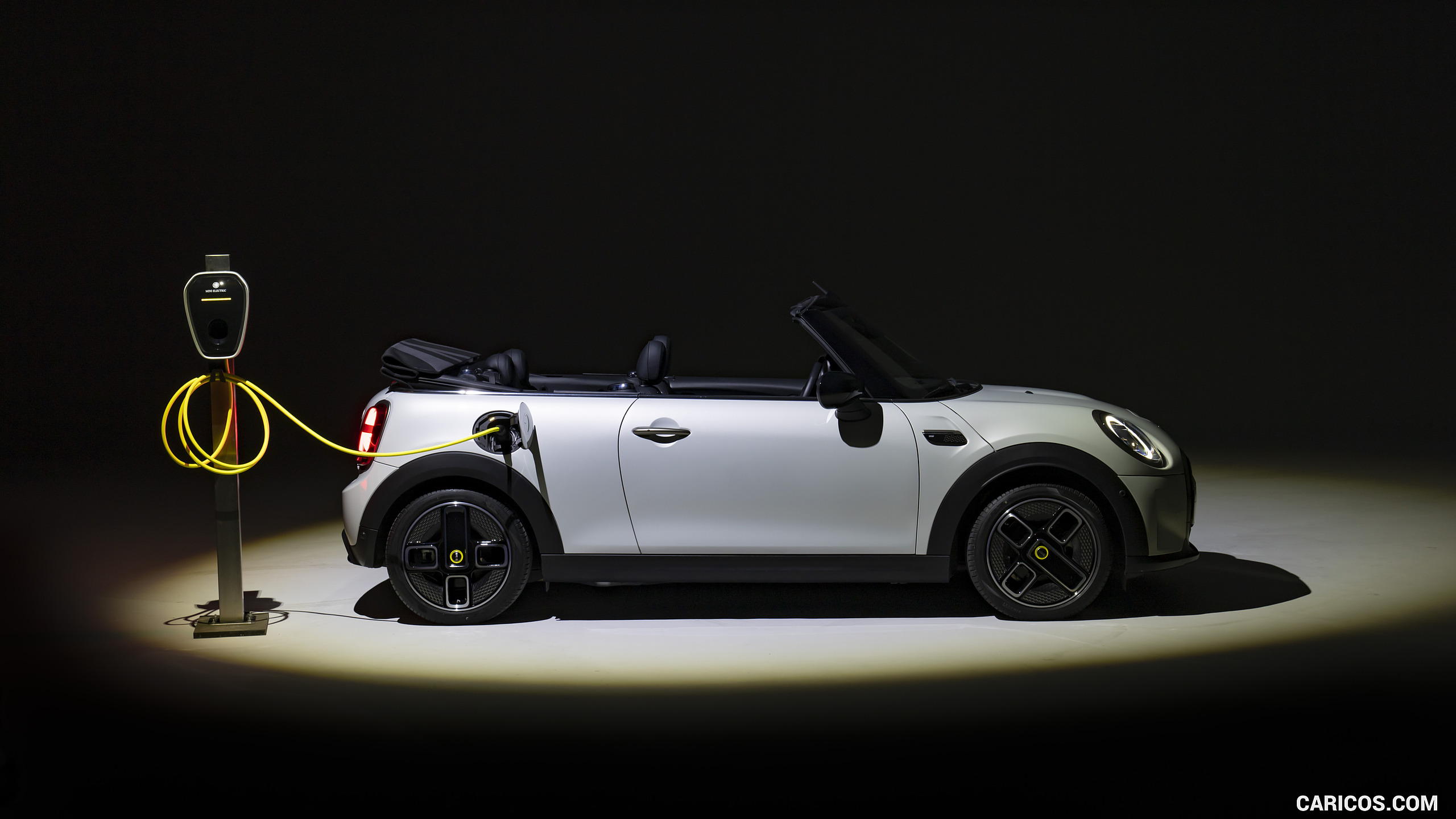 2023 MINI Cooper SE Convertible (Color: White Silver) - Side, #197 of 225