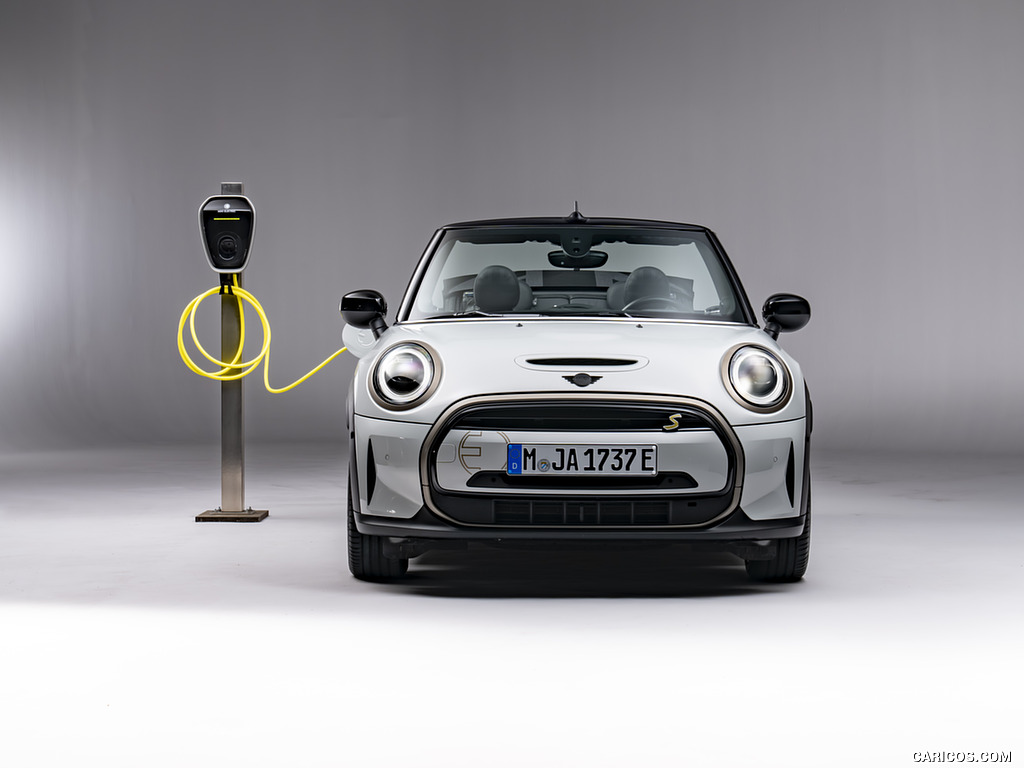 2023 MINI Cooper SE Convertible (Color: White Silver) - Front