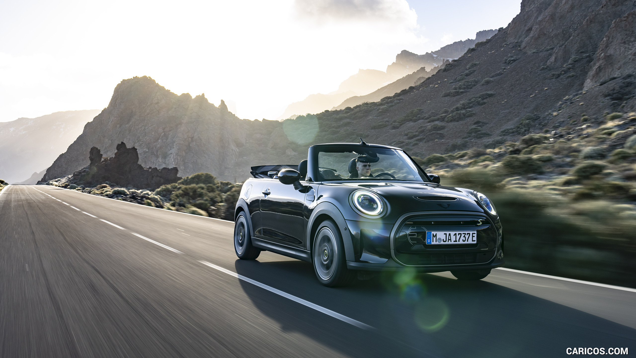 2023 MINI Cooper SE Convertible - Front Three-Quarter, #8 of 225