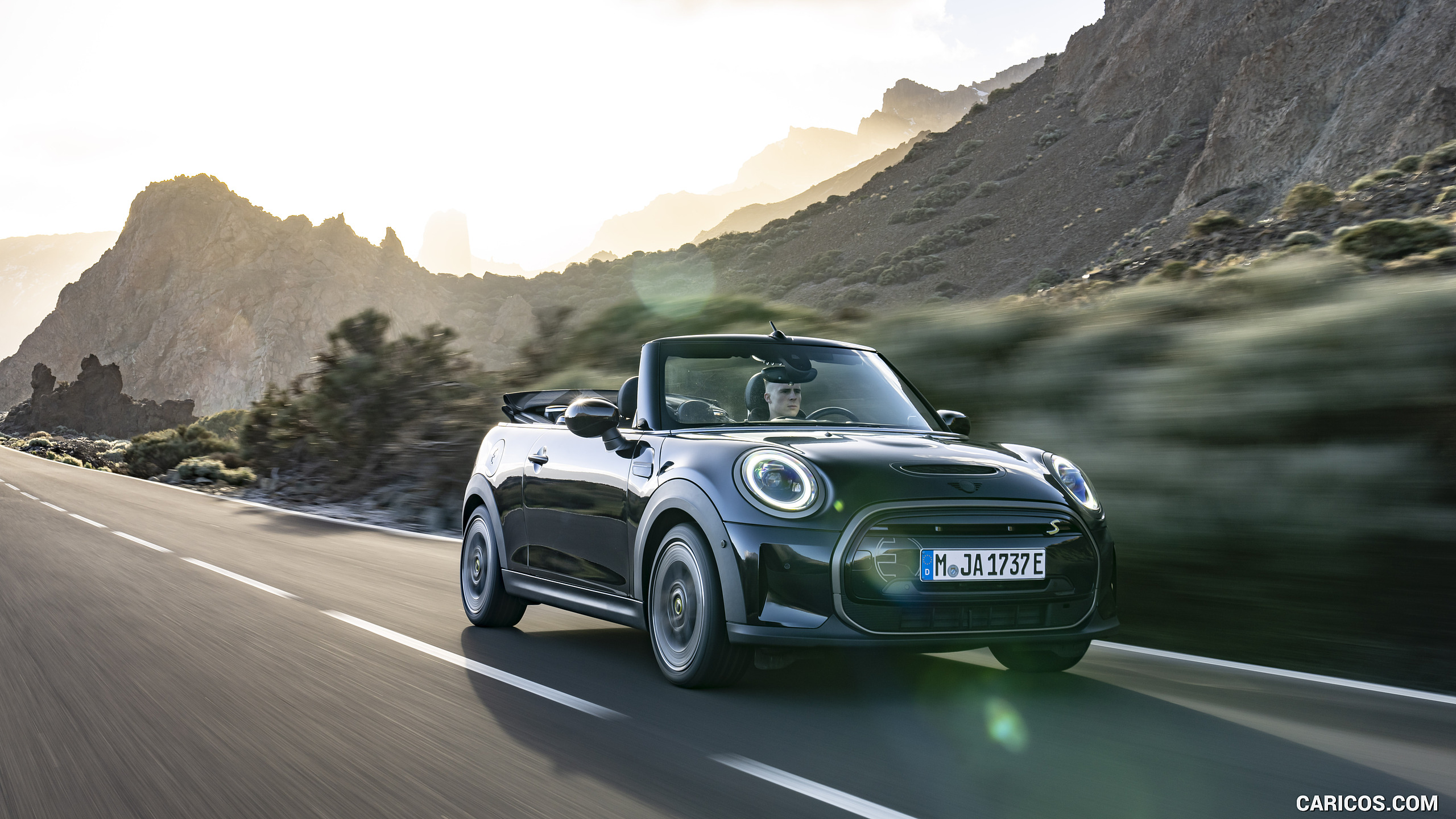 2023 MINI Cooper SE Convertible - Front Three-Quarter, #9 of 225