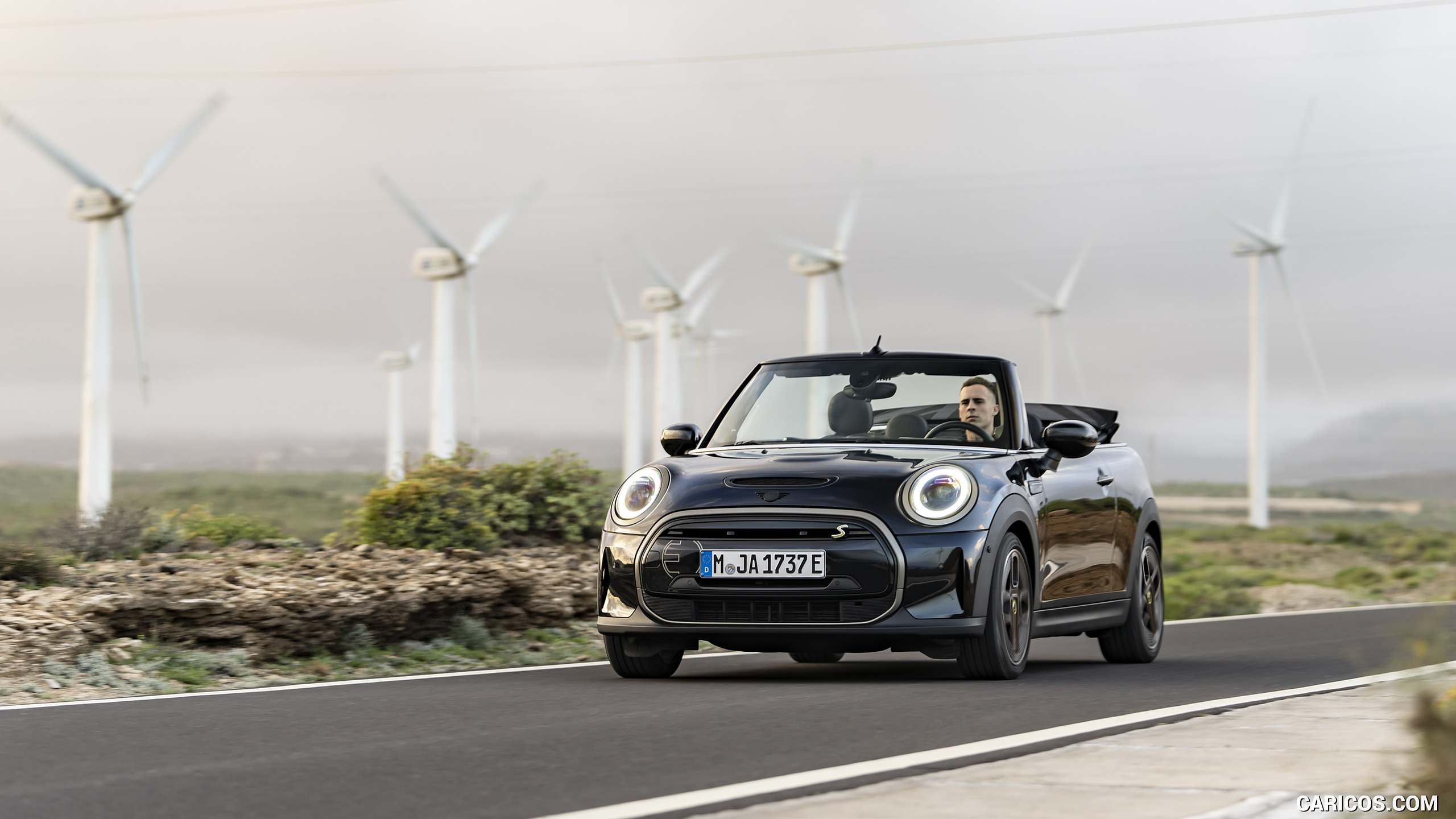 2023 MINI Cooper SE Convertible - Front Three-Quarter, #61 of 225