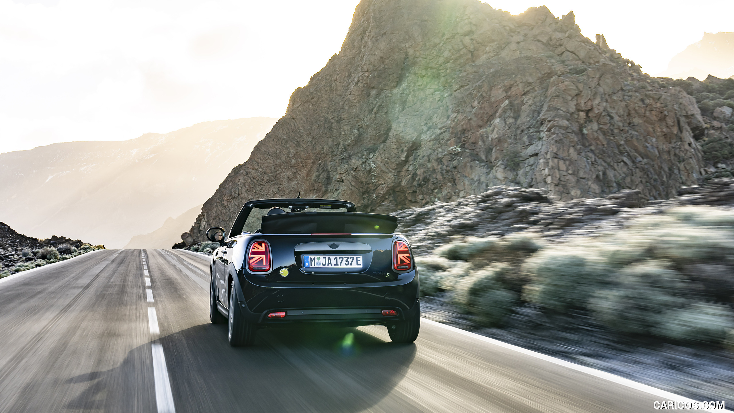 2023 MINI Cooper SE Convertible - Rear Three-Quarter, #15 of 225