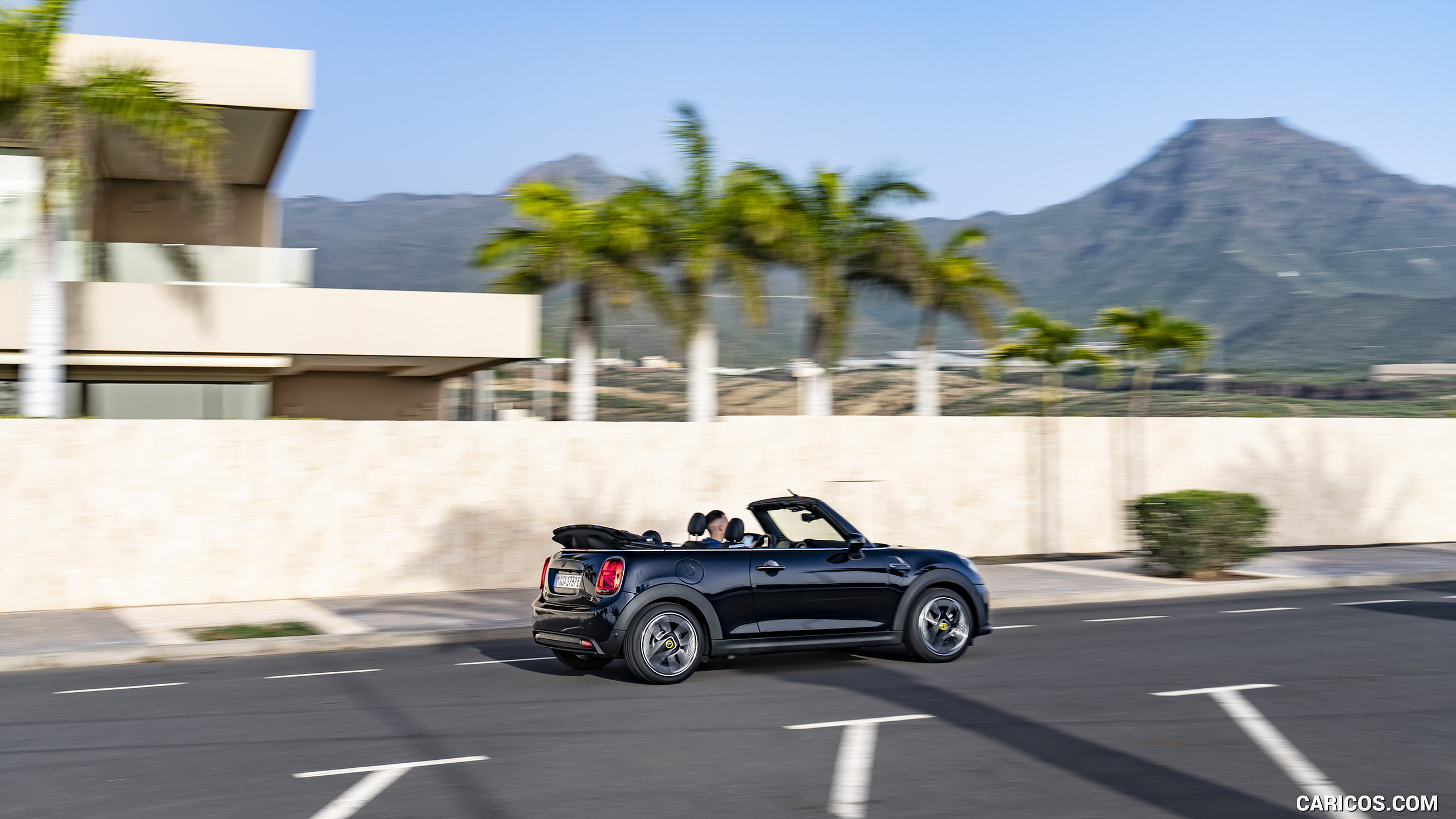 2023 MINI Cooper SE Convertible - Rear Three-Quarter, #46 of 225