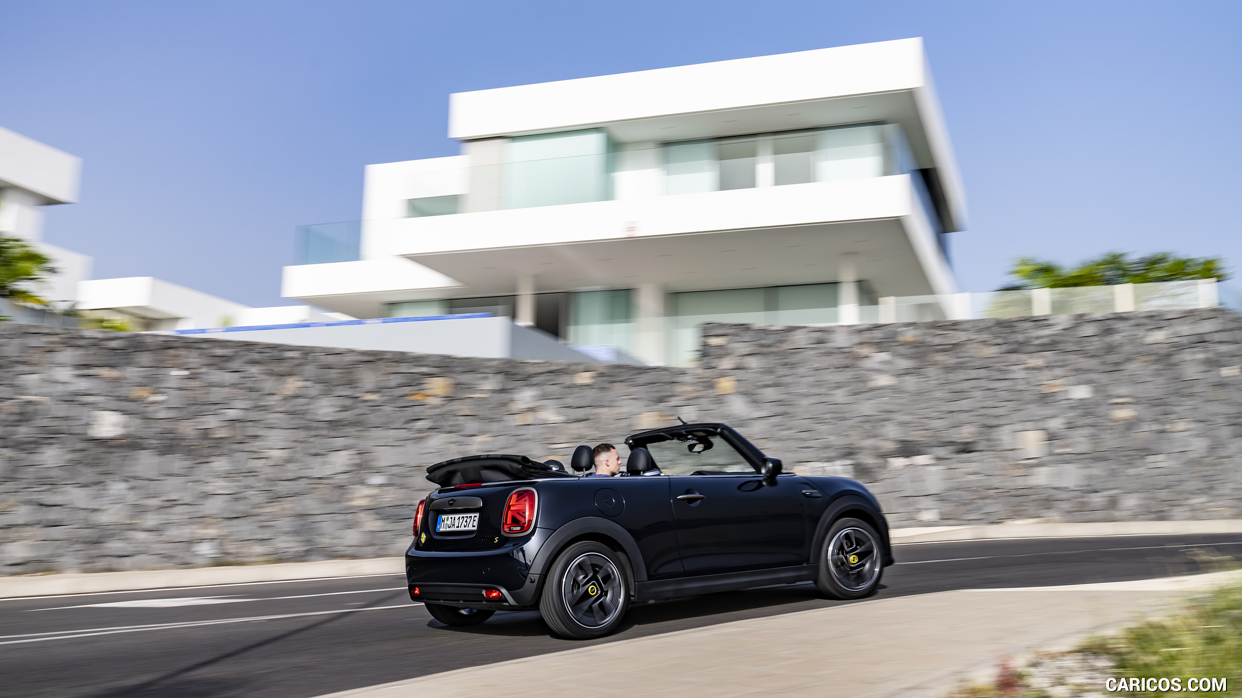 2023 MINI Cooper SE Convertible - Rear Three-Quarter, #47 of 225