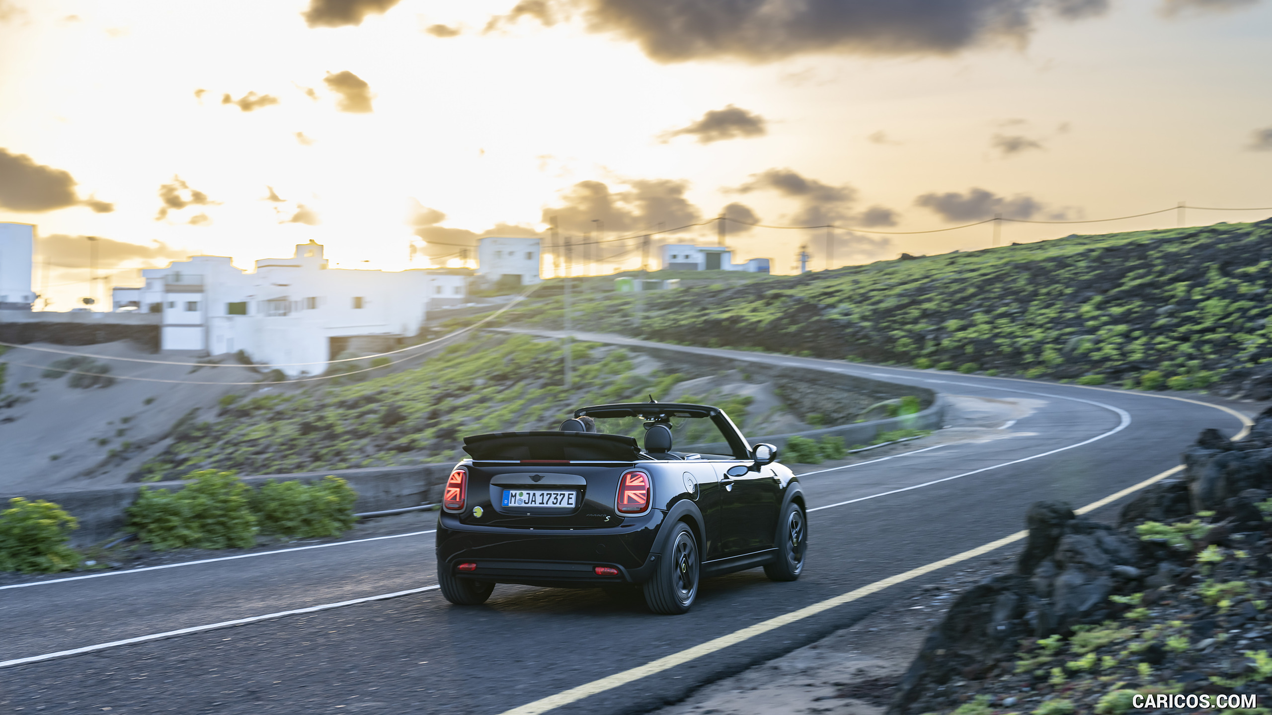 2023 MINI Cooper SE Convertible - Rear Three-Quarter, #56 of 225