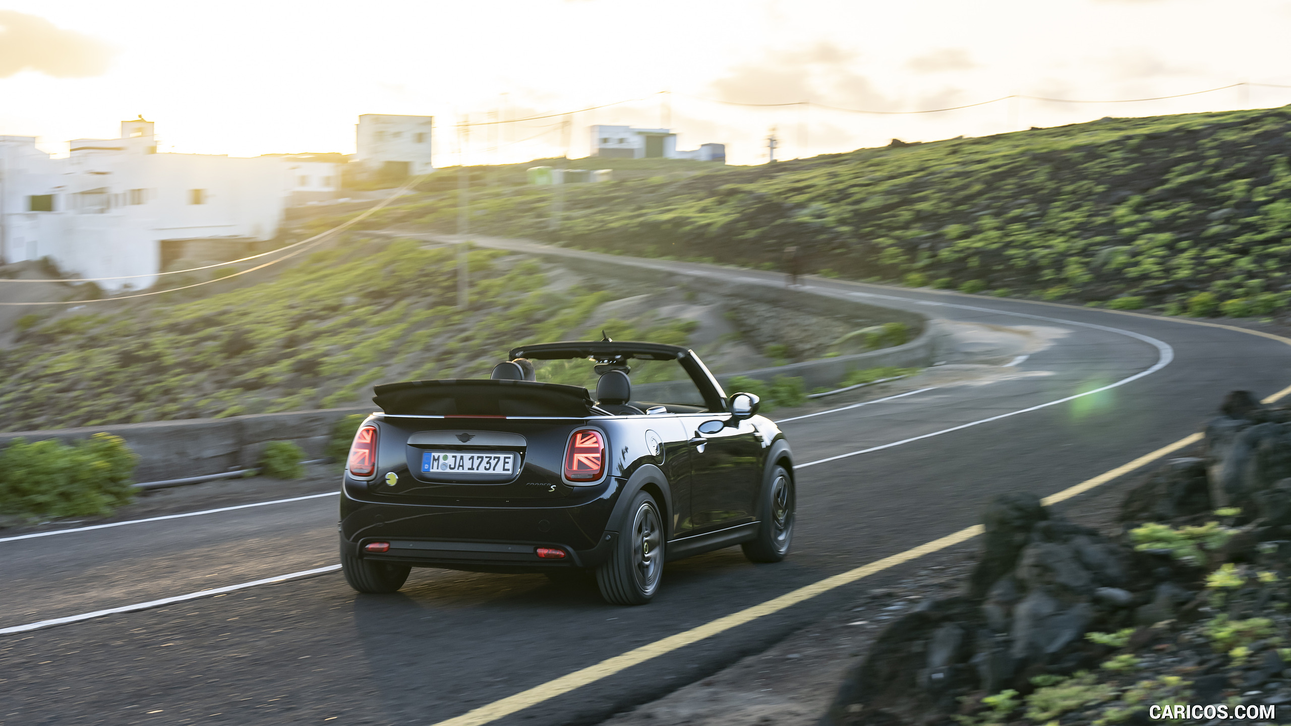 2023 MINI Cooper SE Convertible - Rear Three-Quarter, #69 of 225