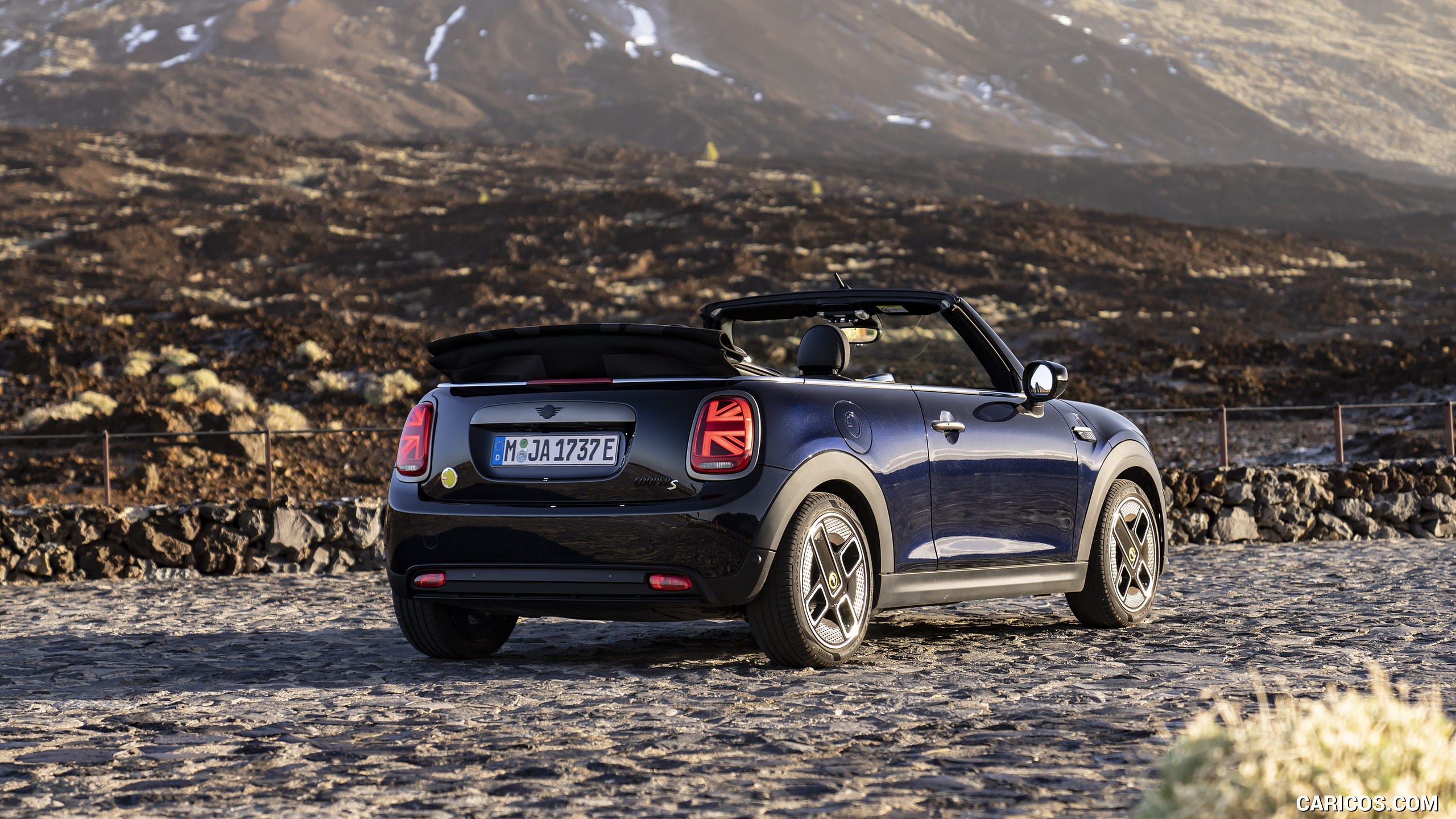 2023 MINI Cooper SE Convertible - Rear Three-Quarter, #88 of 225