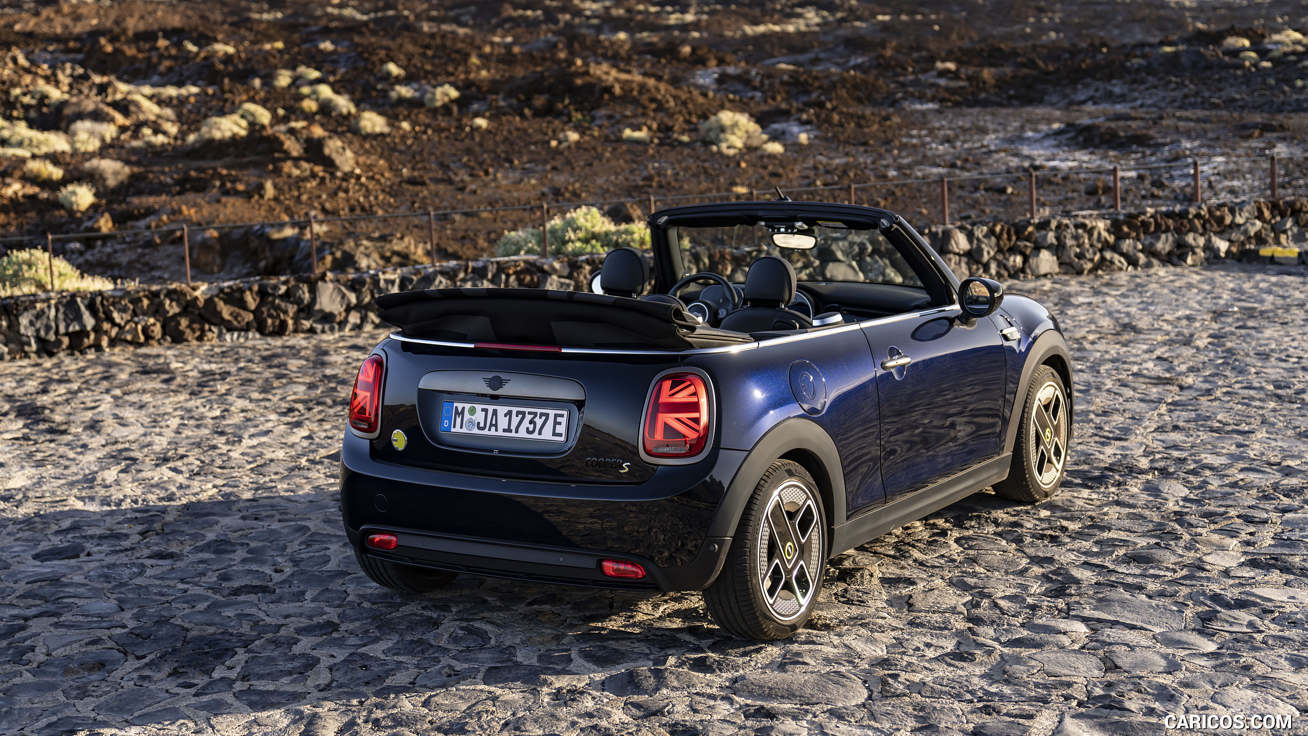 2023 MINI Cooper SE Convertible - Rear Three-Quarter, #89 of 225