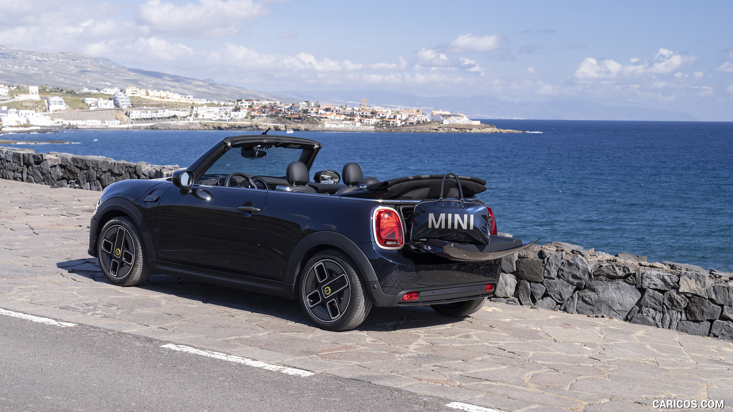 2023 MINI Cooper SE Convertible - Rear Three-Quarter, #98 of 225