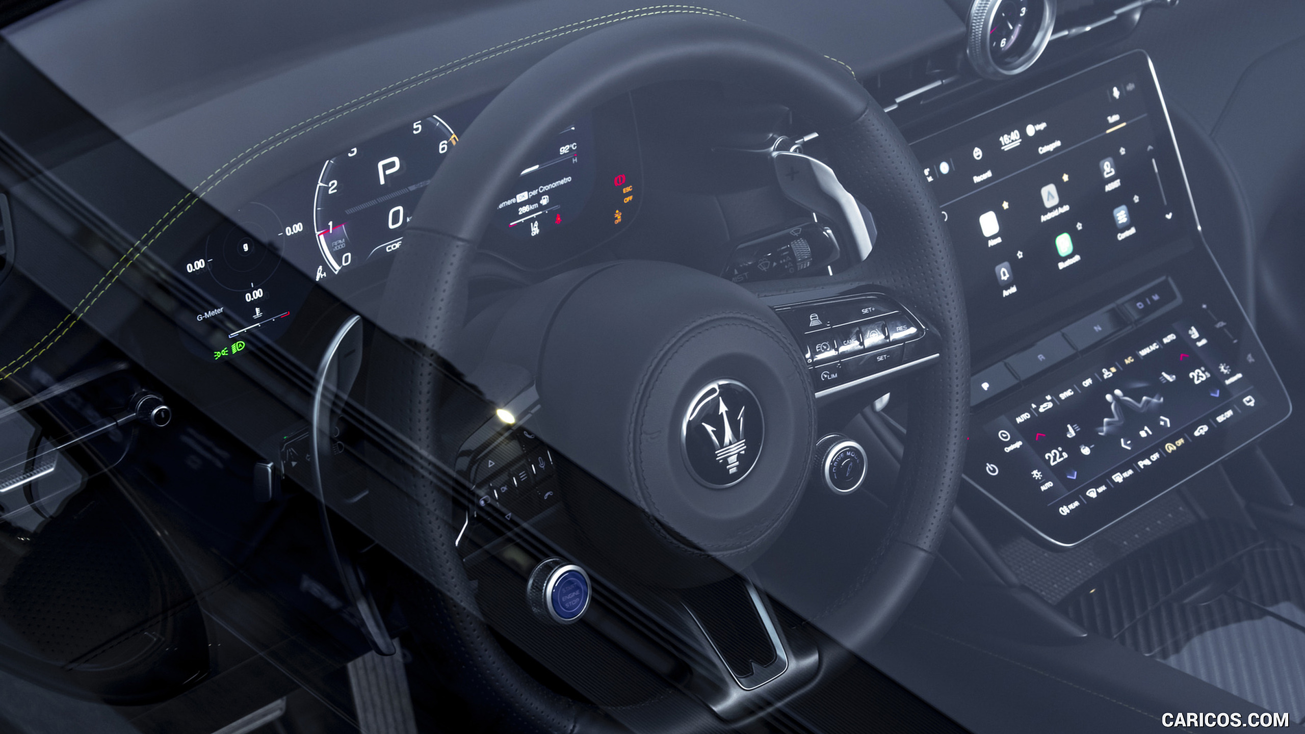 2023 Maserati GranTurismo Trofeo (Color: Giallo Corse) - Interior, Detail, #34 of 223