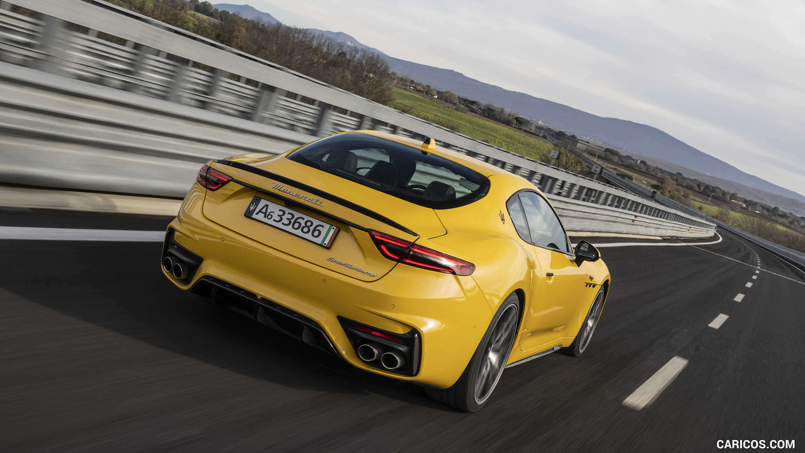 2023 Maserati GranTurismo Trofeo (Color: Giallo Corse) - Rear Three-Quarter, #11 of 223