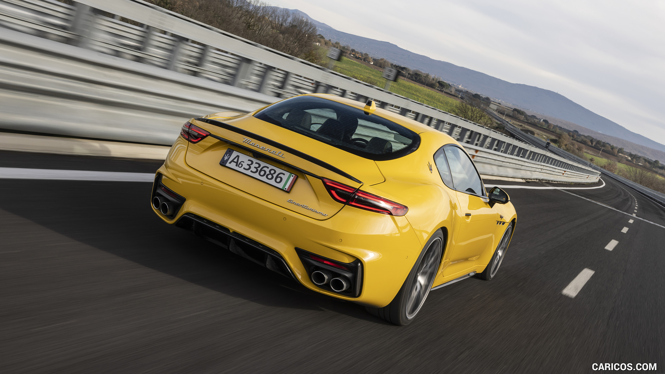 2023 Maserati GranTurismo Trofeo (Color: Giallo Corse) - Rear Three-Quarter, #12 of 223