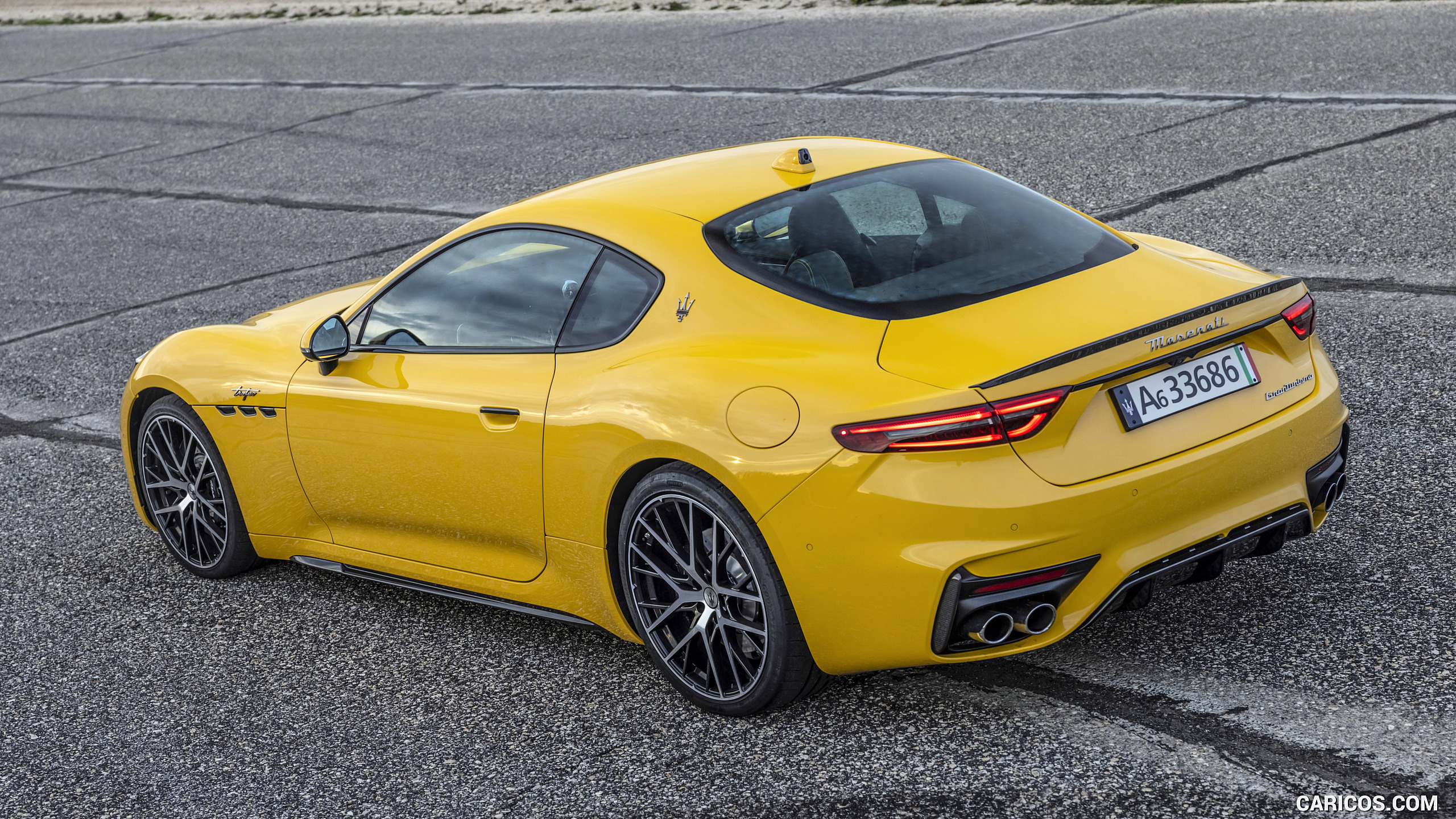 2023 Maserati GranTurismo Trofeo (Color: Giallo Corse) - Rear Three-Quarter, #19 of 223