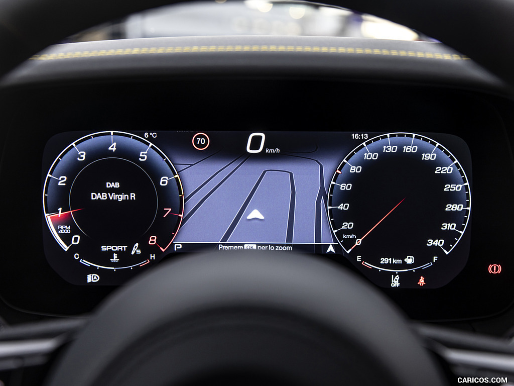 2023 Maserati GranTurismo Trofeo (Color: Giallo Corse) - Digital Instrument Cluster