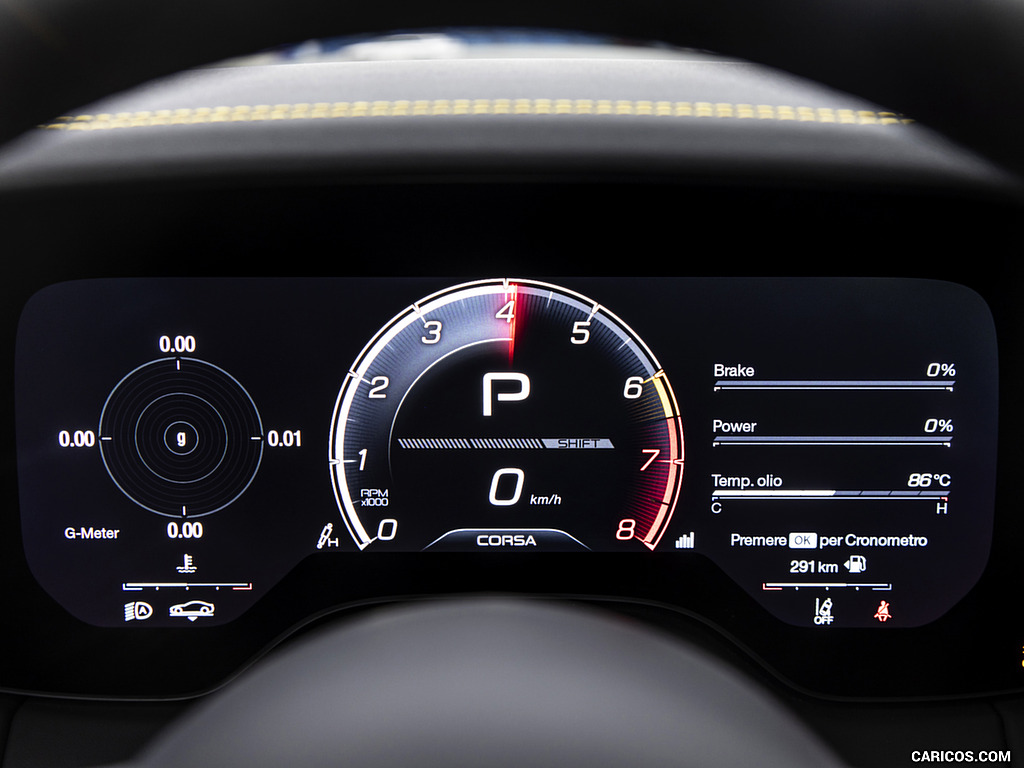 2023 Maserati GranTurismo Trofeo (Color: Giallo Corse) - Digital Instrument Cluster