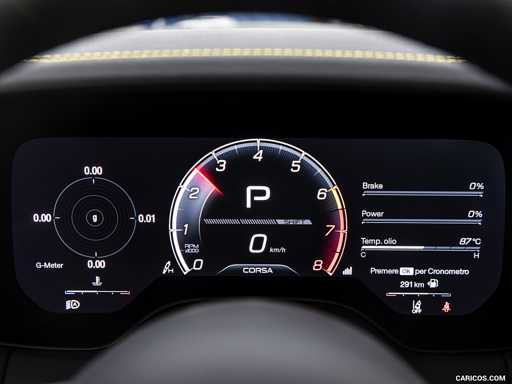 2023 Maserati GranTurismo Trofeo (Color: Giallo Corse) - Digital Instrument Cluster