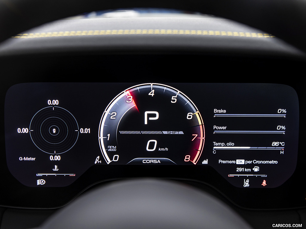 2023 Maserati GranTurismo Trofeo (Color: Giallo Corse) - Digital Instrument Cluster