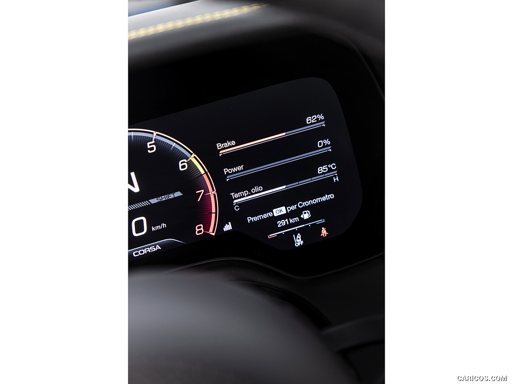 2023 Maserati GranTurismo Trofeo (Color: Giallo Corse) - Digital Instrument Cluster