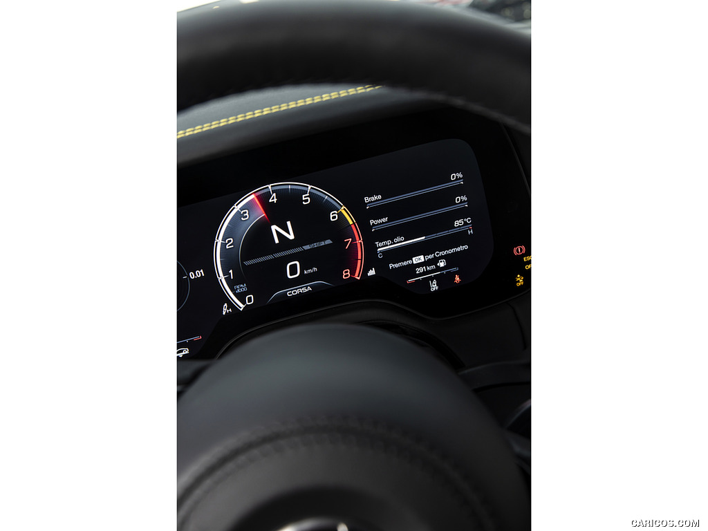 2023 Maserati GranTurismo Trofeo (Color: Giallo Corse) - Digital Instrument Cluster