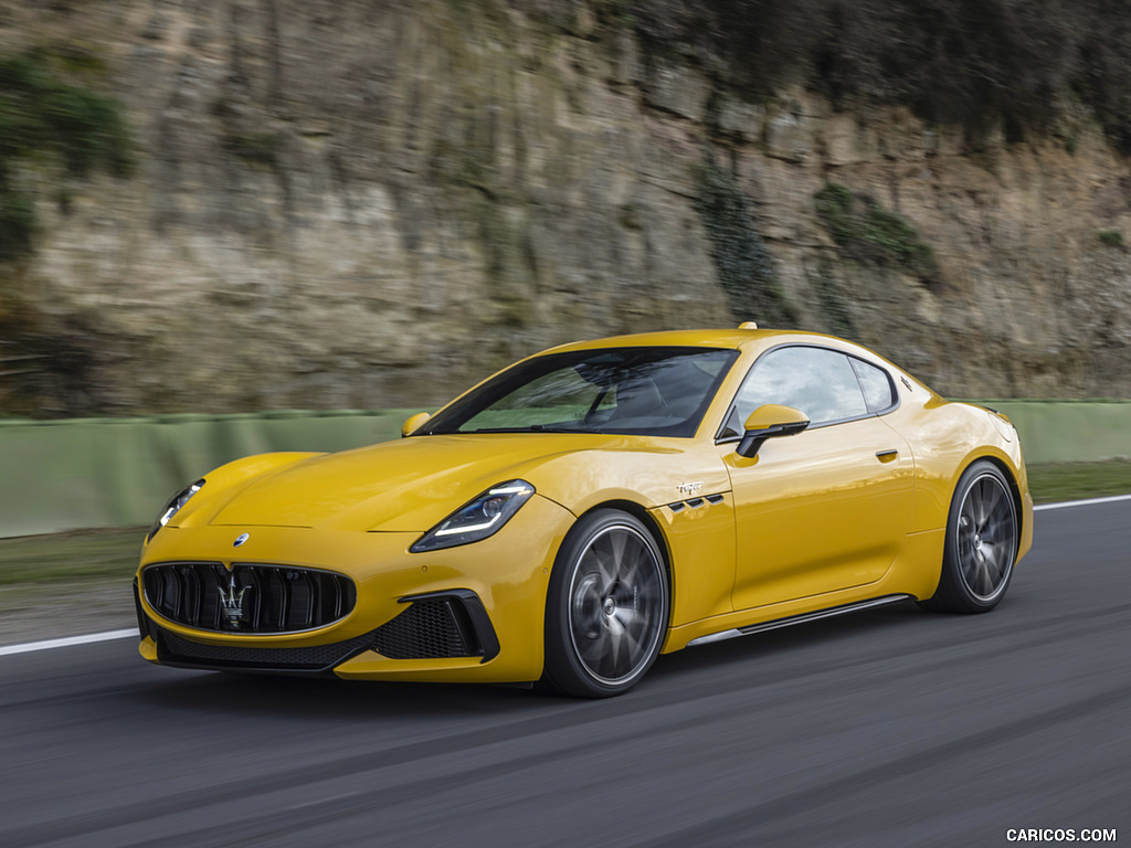 2023 Maserati GranTurismo Trofeo (Color: Giallo Corse) - Front Three-Quarter