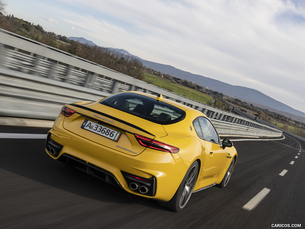 2023 Maserati GranTurismo Trofeo (Color: Giallo Corse) - Rear Three-Quarter