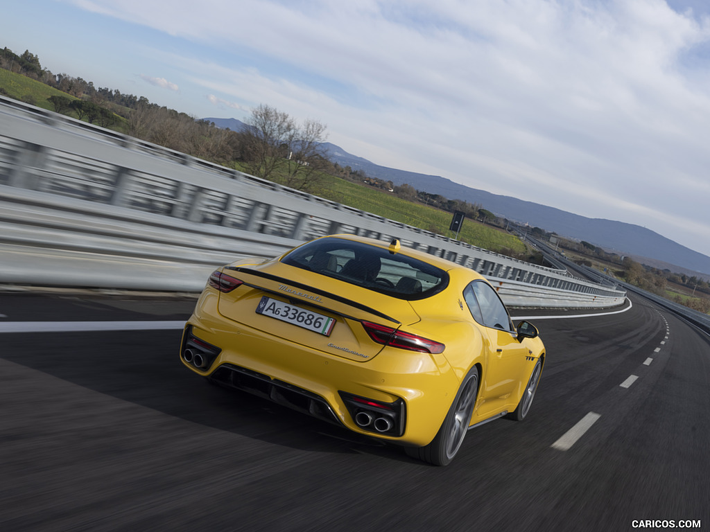 2023 Maserati GranTurismo Trofeo (Color: Giallo Corse) - Rear Three-Quarter