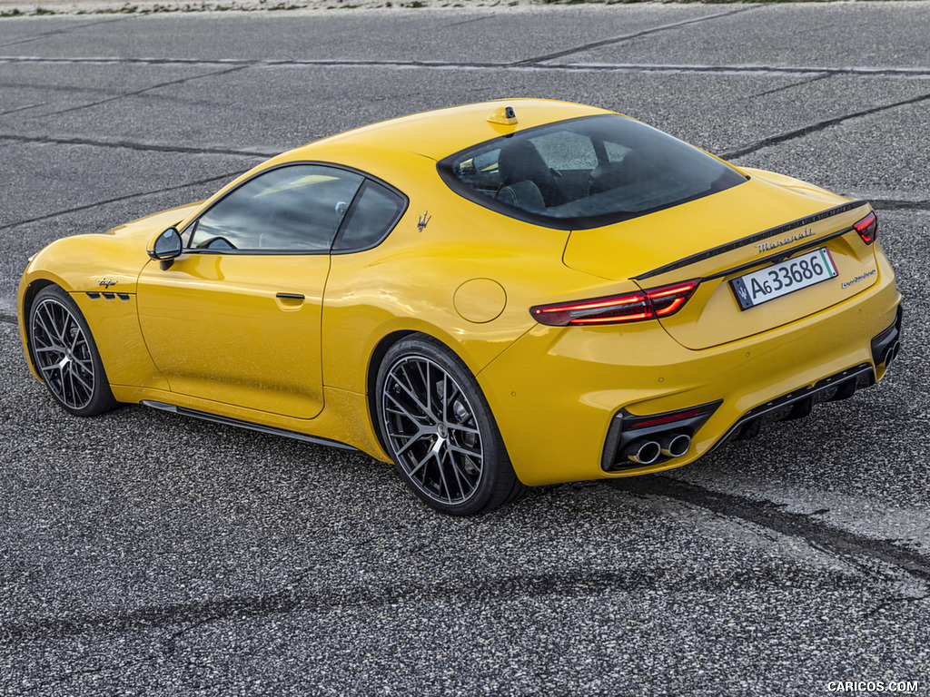 2023 Maserati GranTurismo Trofeo (Color: Giallo Corse) - Rear Three-Quarter