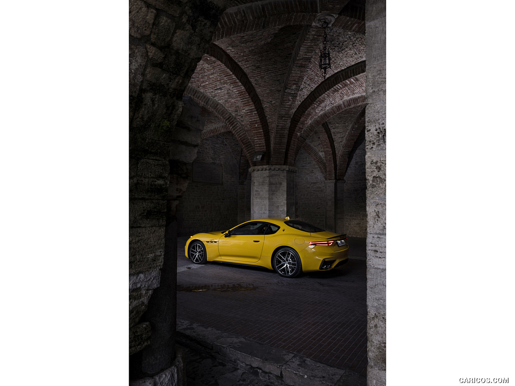 2023 Maserati GranTurismo Trofeo (Color: Giallo Corse) - Rear Three-Quarter