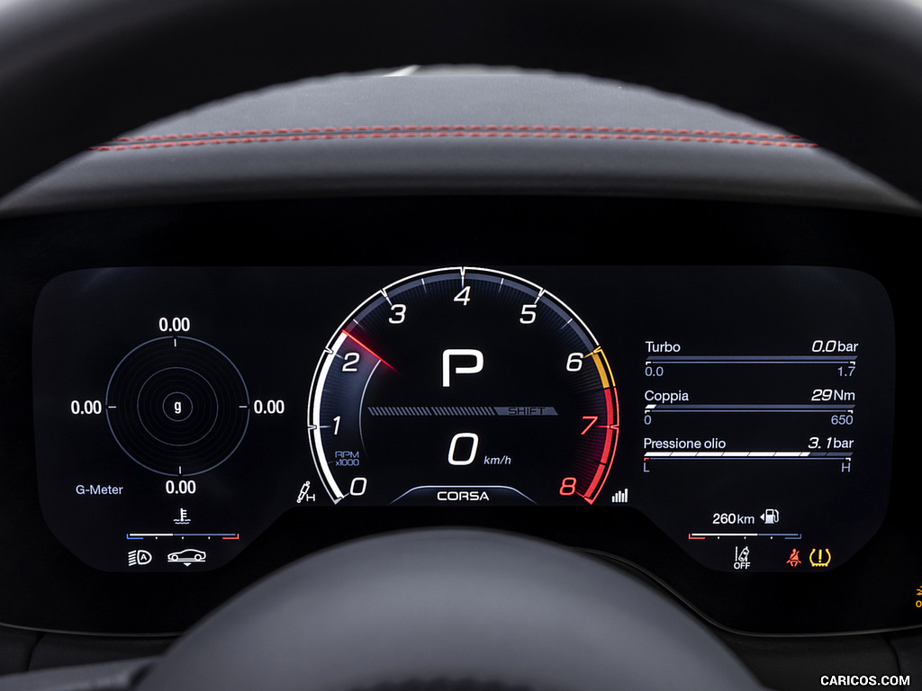 2023 Maserati GranTurismo Trofeo (Color: Rosso Gran Turismo) - Digital Instrument Cluster