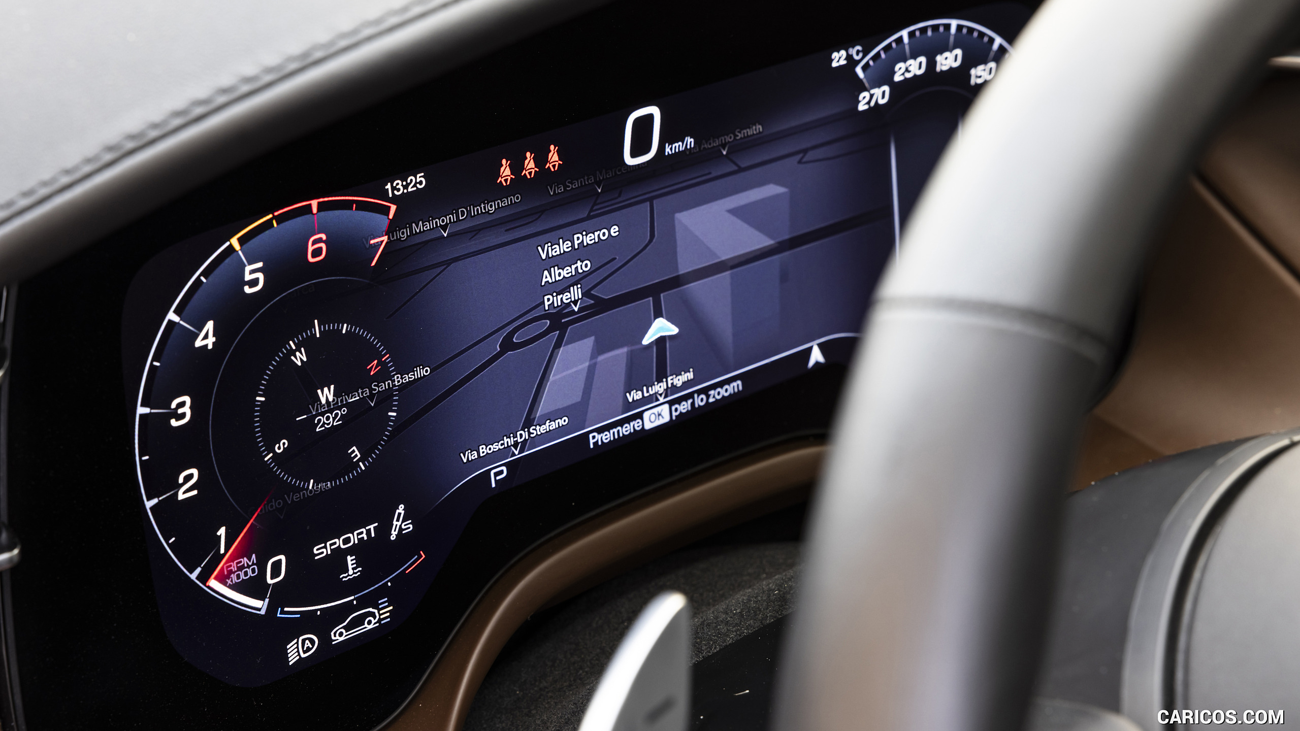 2023 Maserati Grecale GT (Color: Bronzo Opaco) - Digital Instrument Cluster, #144 of 245