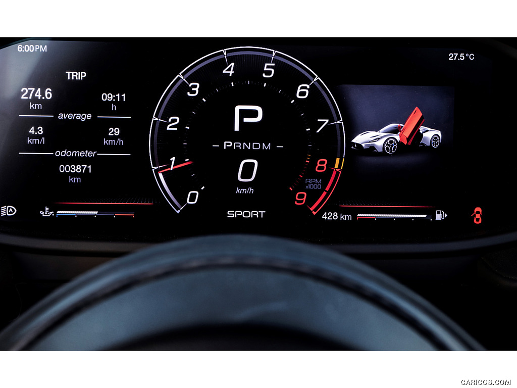 2023 Maserati MC20 Cielo (Color: Acquamarina) - Digital Instrument Cluster