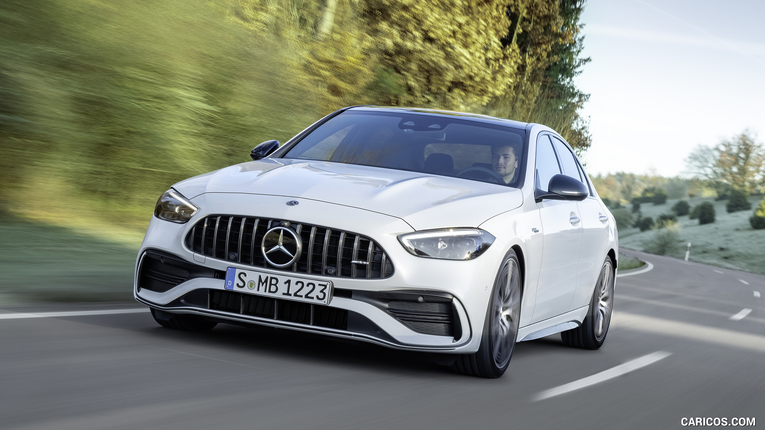 2023 Mercedes-AMG C 43 4MATIC (Color: Opalite White) - Front, #1 of 31