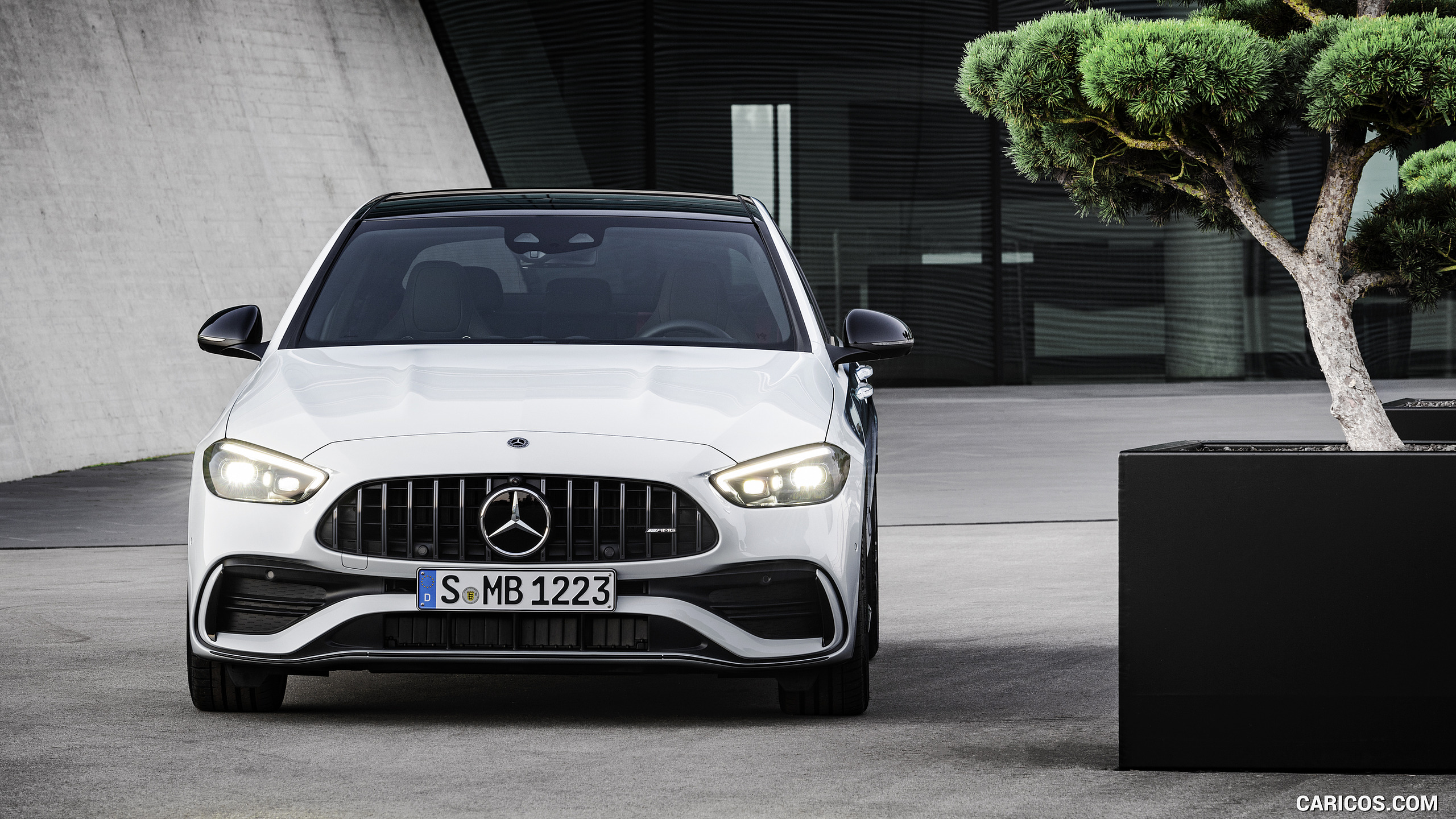 2023 Mercedes-AMG C 43 4MATIC (Color: Opalite White) - Front, #18 of 31