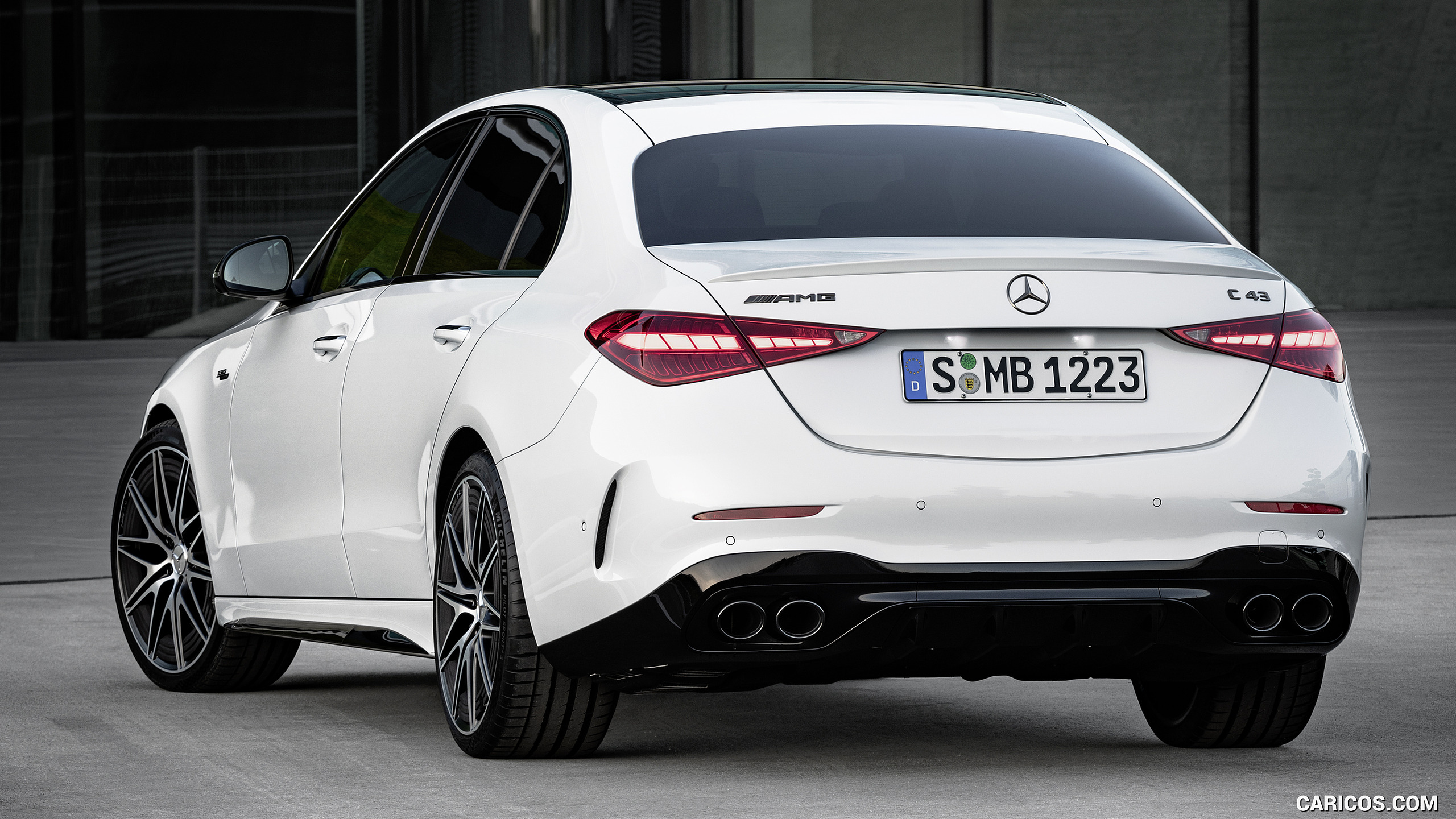 2023 Mercedes-AMG C 43 4MATIC (Color: Opalite White) - Rear, #11 of 31