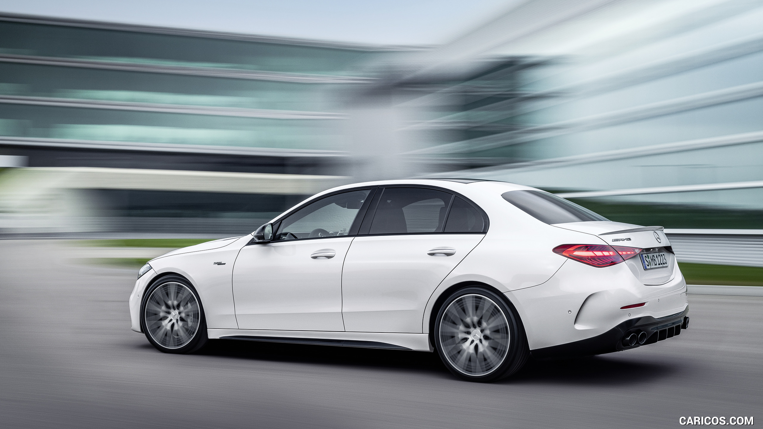 2023 Mercedes-AMG C 43 4MATIC (Color: Opalite White) - Rear Three ...