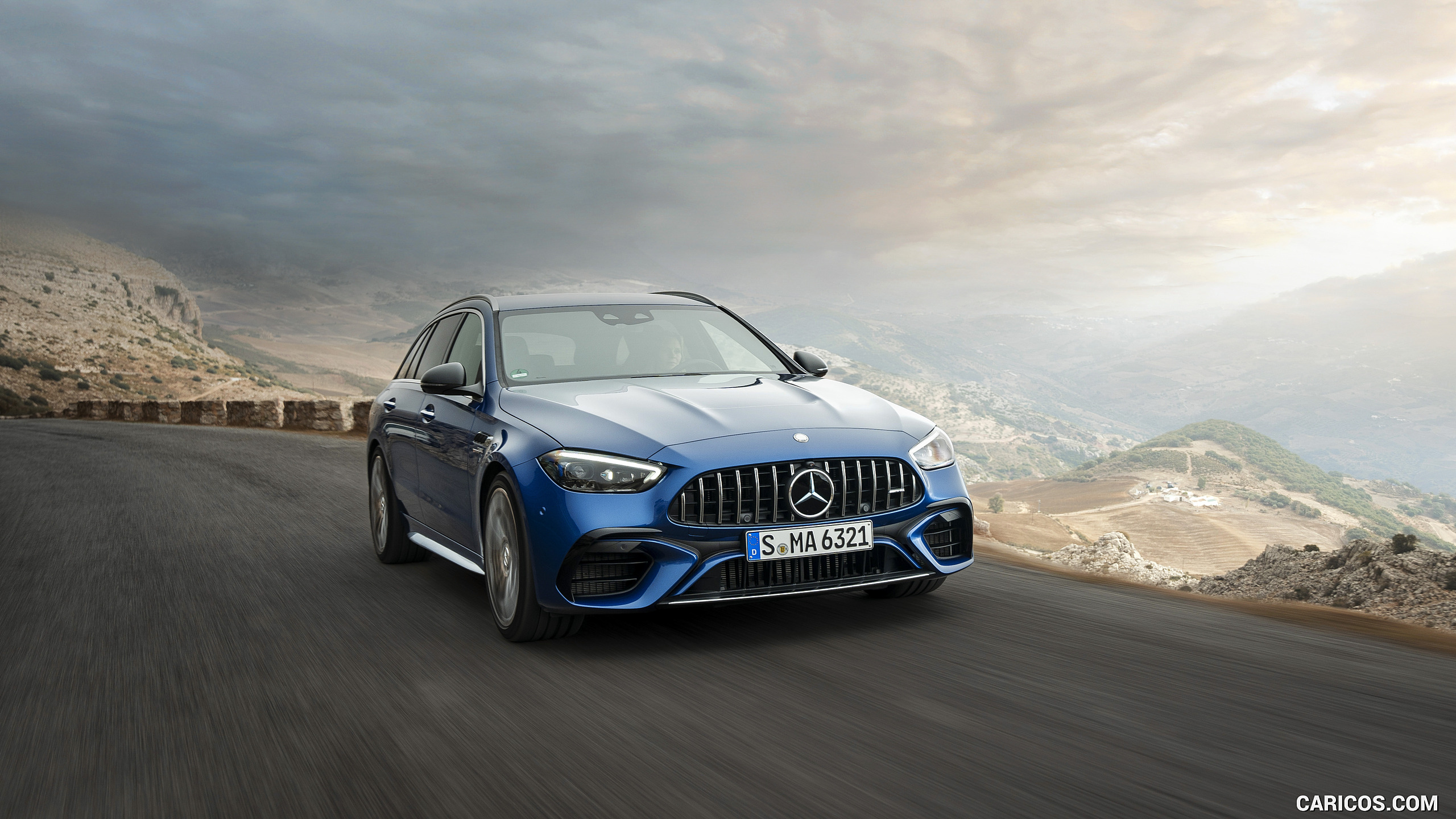 2023 Mercedes-AMG C 63 S E Performance Estate (Color: Spectral Blue Metallic) - Front, #27 of 81