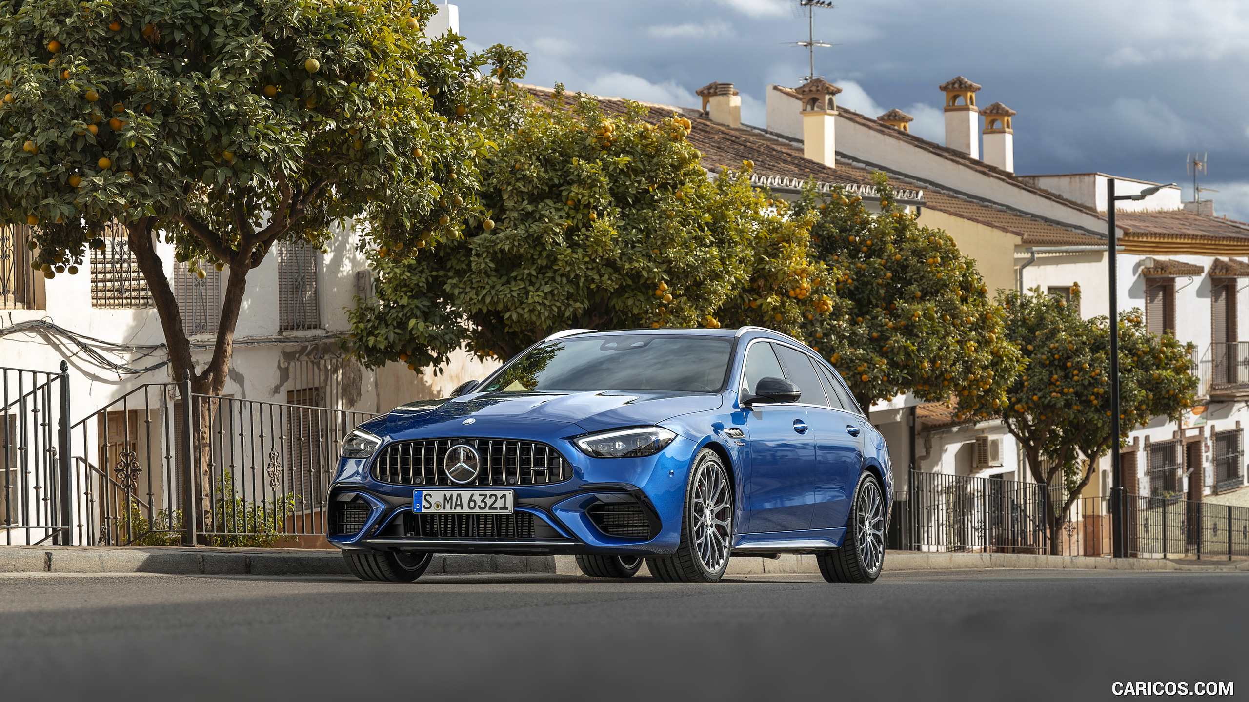 2023 Mercedes-AMG C 63 S E Performance Estate (Color: Spectral Blue Metallic) - Front, #46 of 81