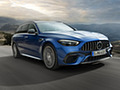 2023 Mercedes-AMG C 63 S E Performance Estate (Color: Spectral Blue Metallic) - Front Three-Quarter