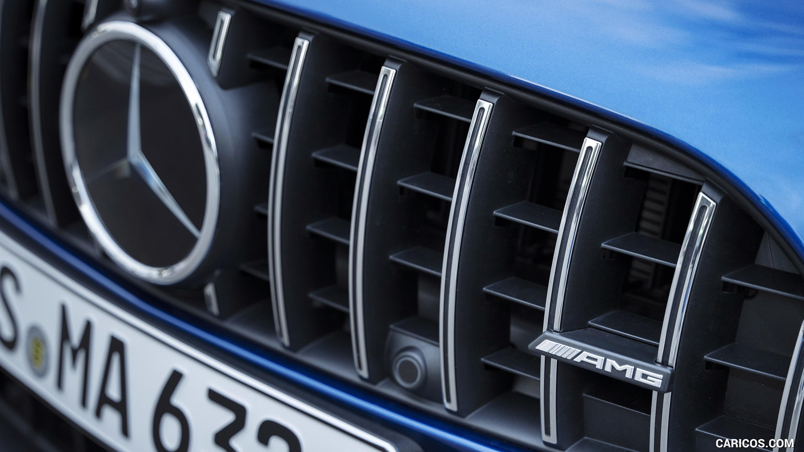 2023 Mercedes-AMG C 63 S E Performance Estate (Color: Spectral Blue Metallic) - Grille, #48 of 81
