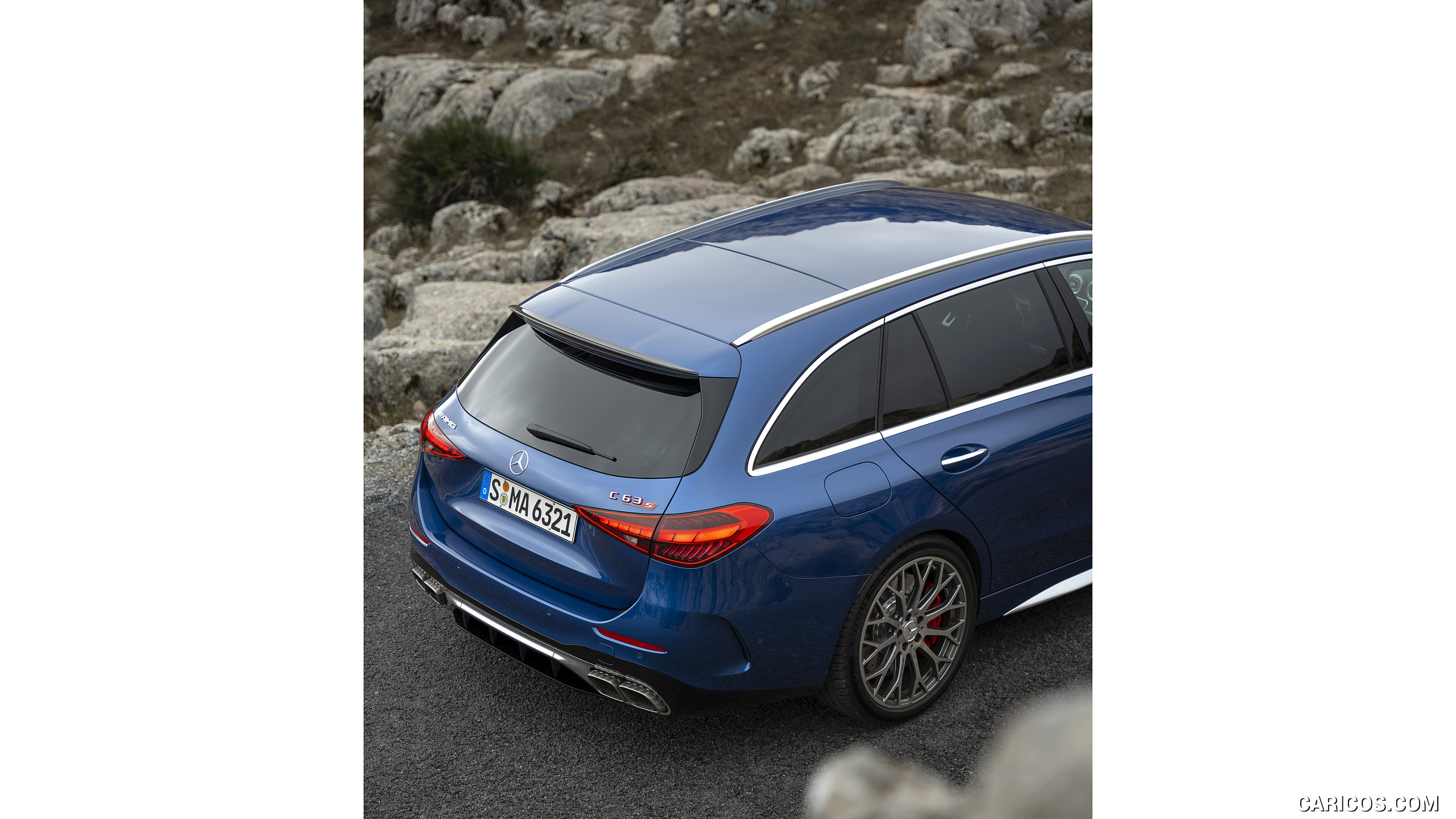 2023 Mercedes-AMG C 63 S E Performance Estate (Color: Spectral Blue Metallic) - Rear, #56 of 81