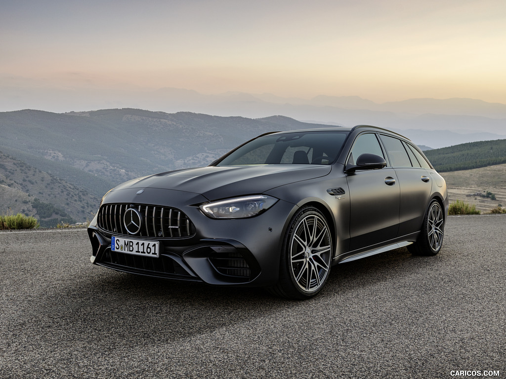 2023 Mercedes-AMG C 63 S E Performance Estate (Color: Graphite Grey Magno) - Front Three-Quarter